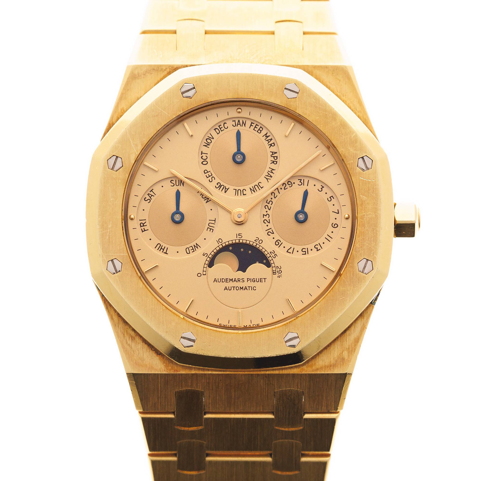 Audemars Piguet - Audemars Piguet Yellow Gold Royal Oak Perpetual Watch Ref. 25554BA in Outstanding Original Condition - The Keystone Watches