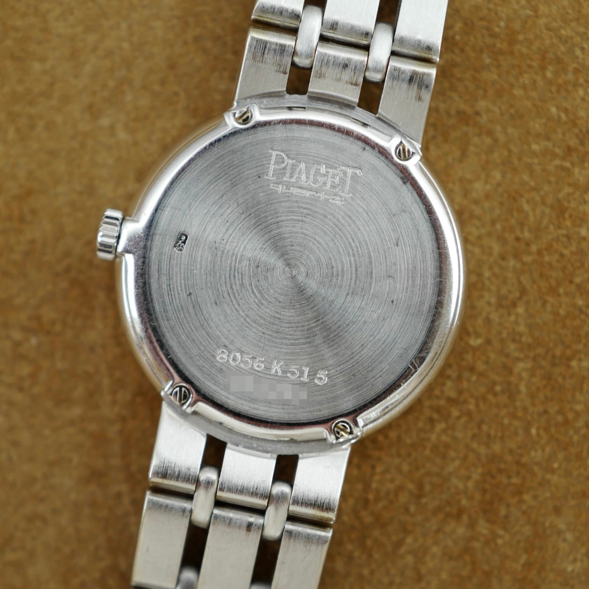 Piaget White Gold and Diamond Watch Ref. 8056 with Opal and Onyx Dial (New Arrival)