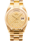 Rolex Yellow Gold Day Date Ref. 18238 with Diamond Pleidas Dial