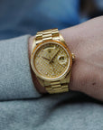 Rolex Yellow Gold Day Date Ref. 18238 with Diamond Pleidas Dial