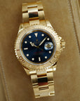 Rolex Yellow Gold Yachtmaster Ref. 16628 with Blue Dial