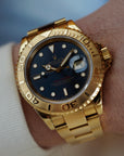 Rolex Yellow Gold Yachtmaster Ref. 16628 with Blue Dial