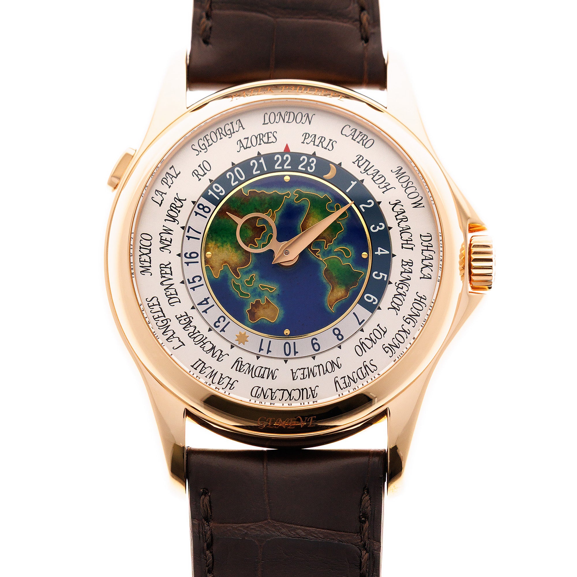 Patek Philippe - Patek Philippe Rose Gold World Time Cloisonne Watch Ref. 5131 - The Keystone Watches