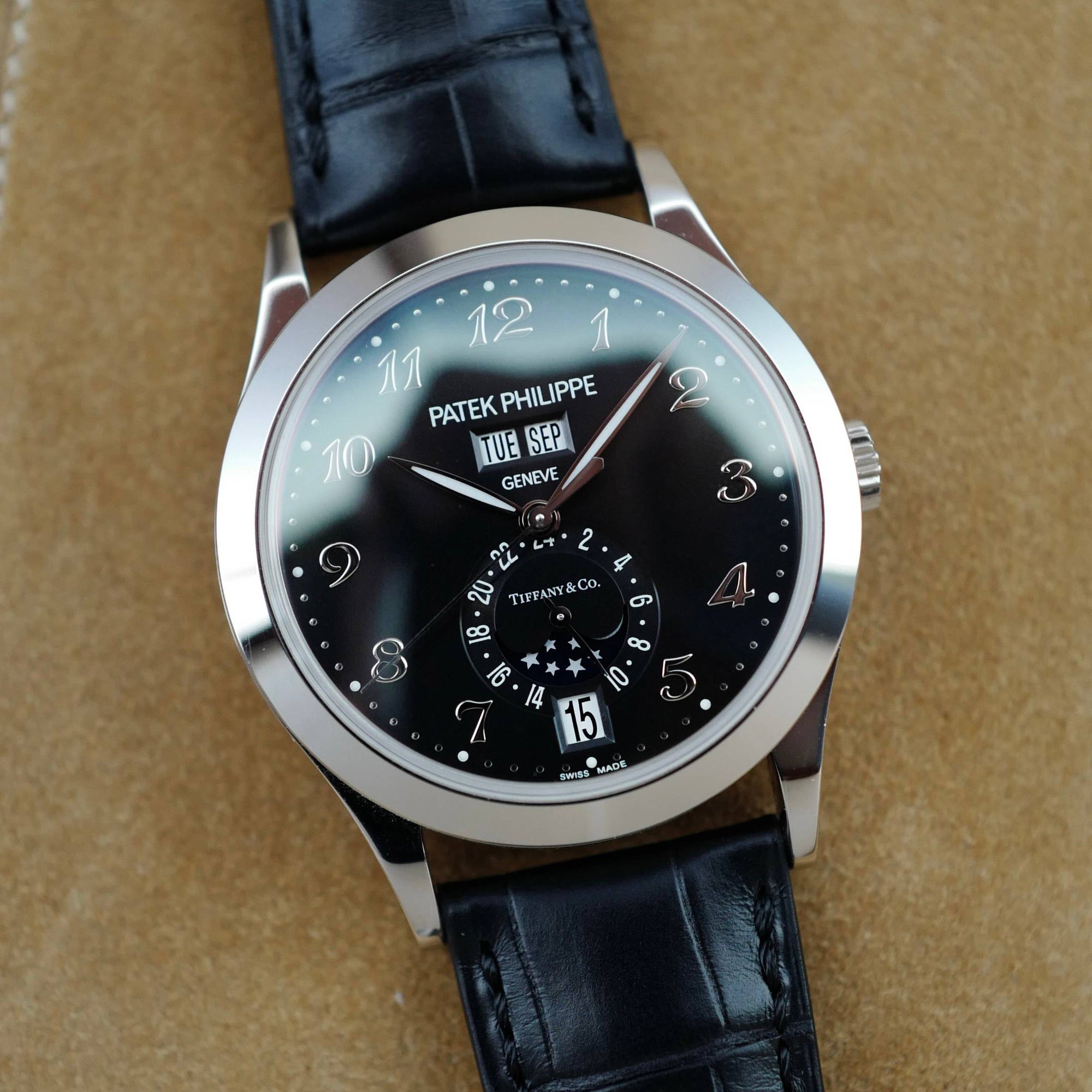 Patek Philippe - Patek Philippe White Gold Annual Calendar Tiffany & Co Watch. Ref. 5396G-012 - The Keystone Watches