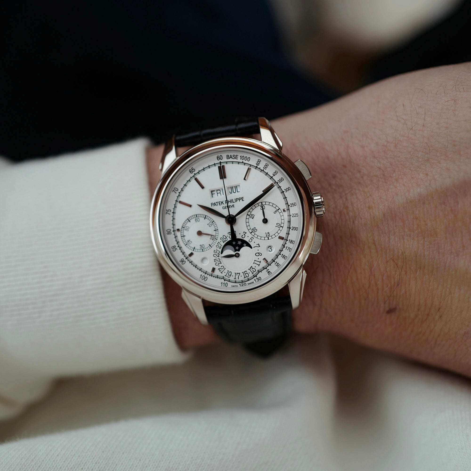 Patek Philippe - Patek Philippe White Gold Perpetual Calendar Chronograph Watch Ref. 5270G-013 with Original Box and Papers - The Keystone Watches