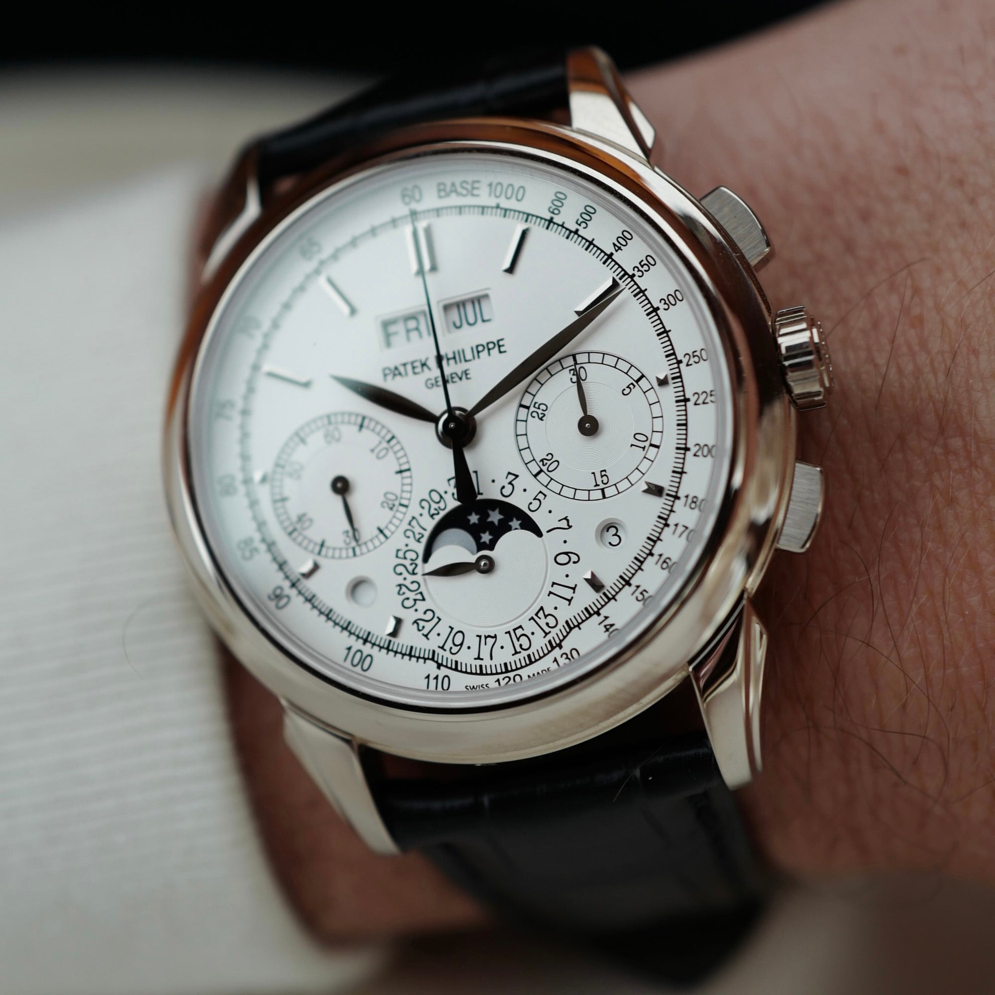 Patek Philippe - Patek Philippe White Gold Perpetual Calendar Chronograph Watch Ref. 5270G-013 with Original Box and Papers - The Keystone Watches