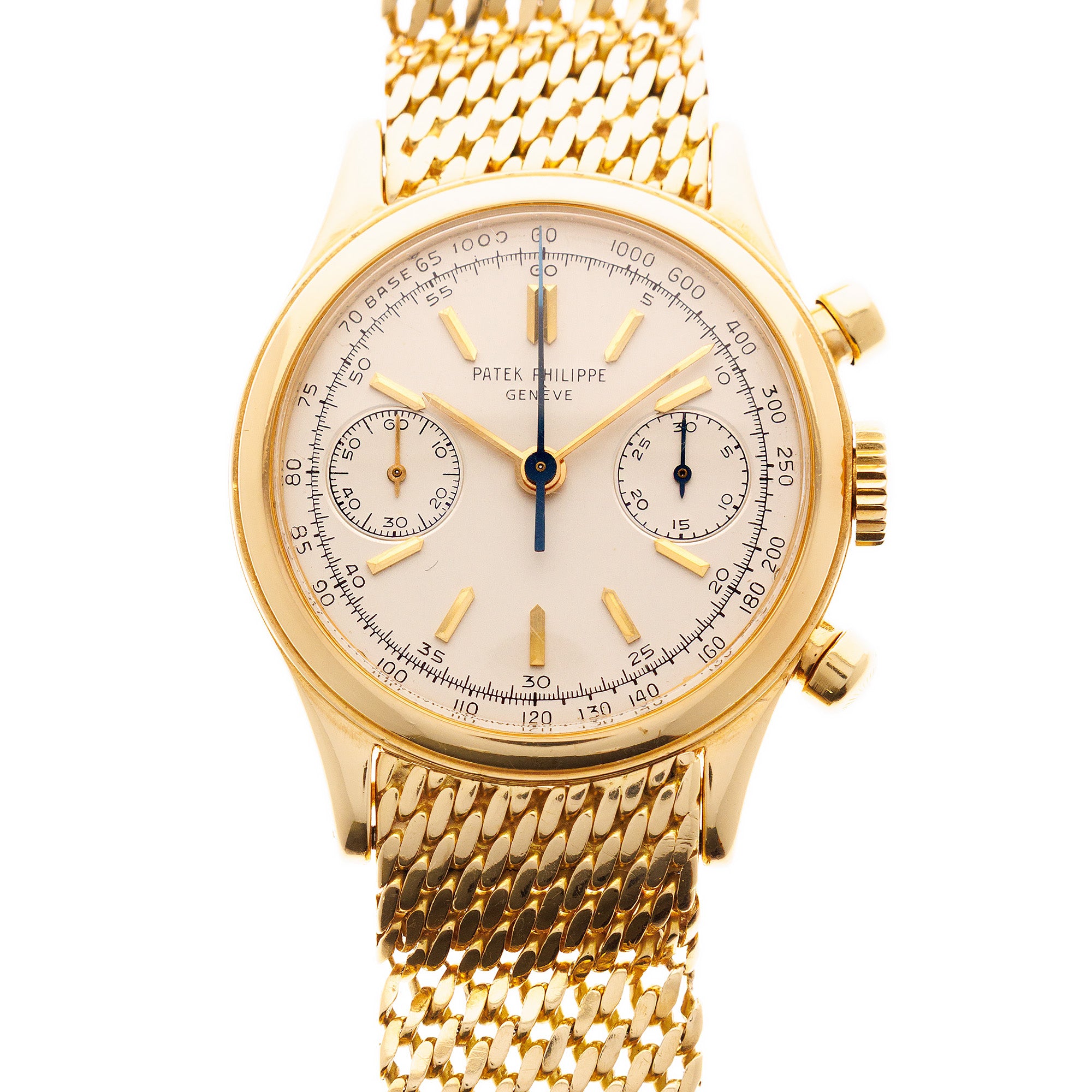 Patek Philippe - Patek Philippe Yellow Gold Tasti Tondi Chronograph Watch Ref. 1463 on Gay Freres Bracelet - The Keystone Watches