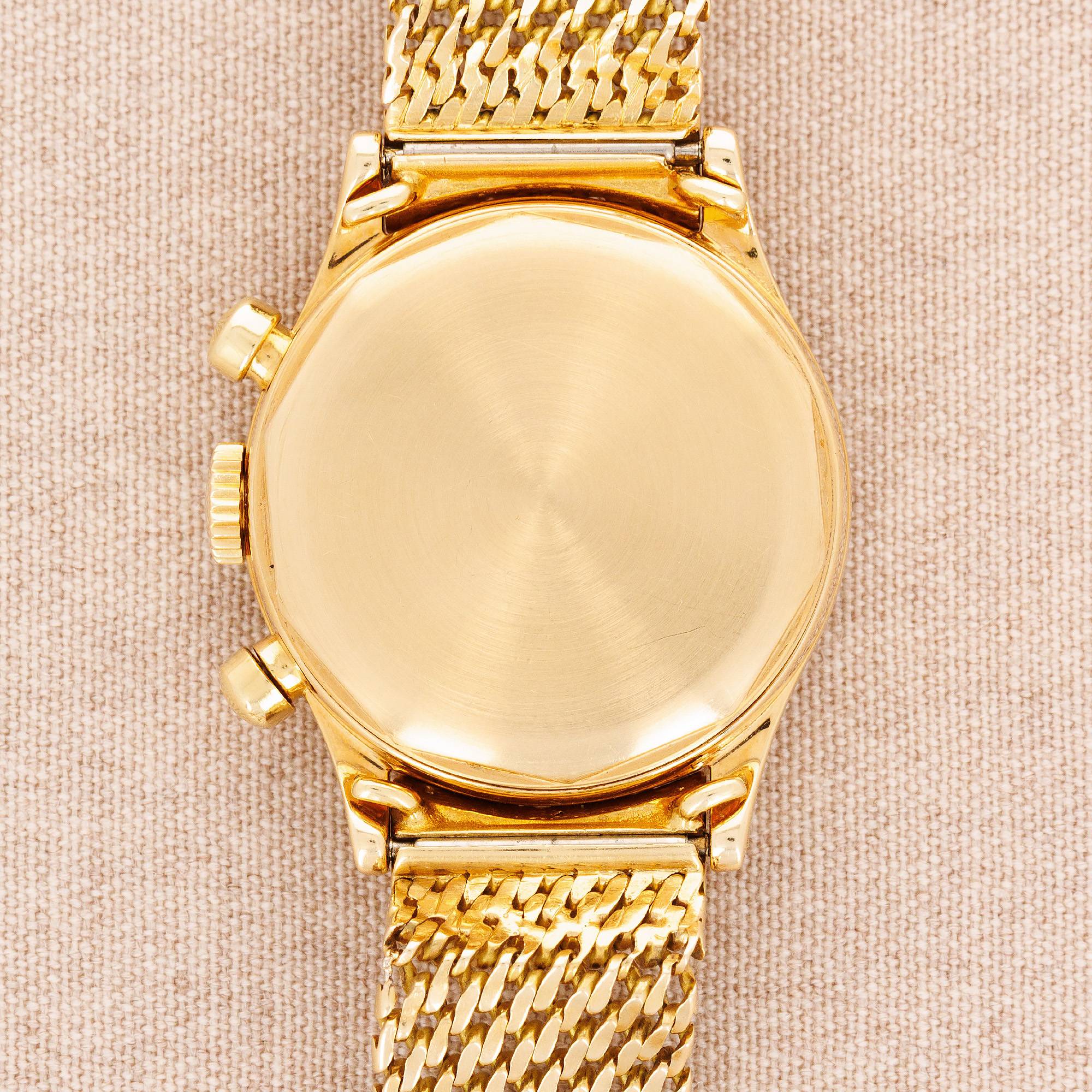 Patek Philippe - Patek Philippe Yellow Gold Tasti Tondi Chronograph Watch Ref. 1463 on Gay Freres Bracelet - The Keystone Watches