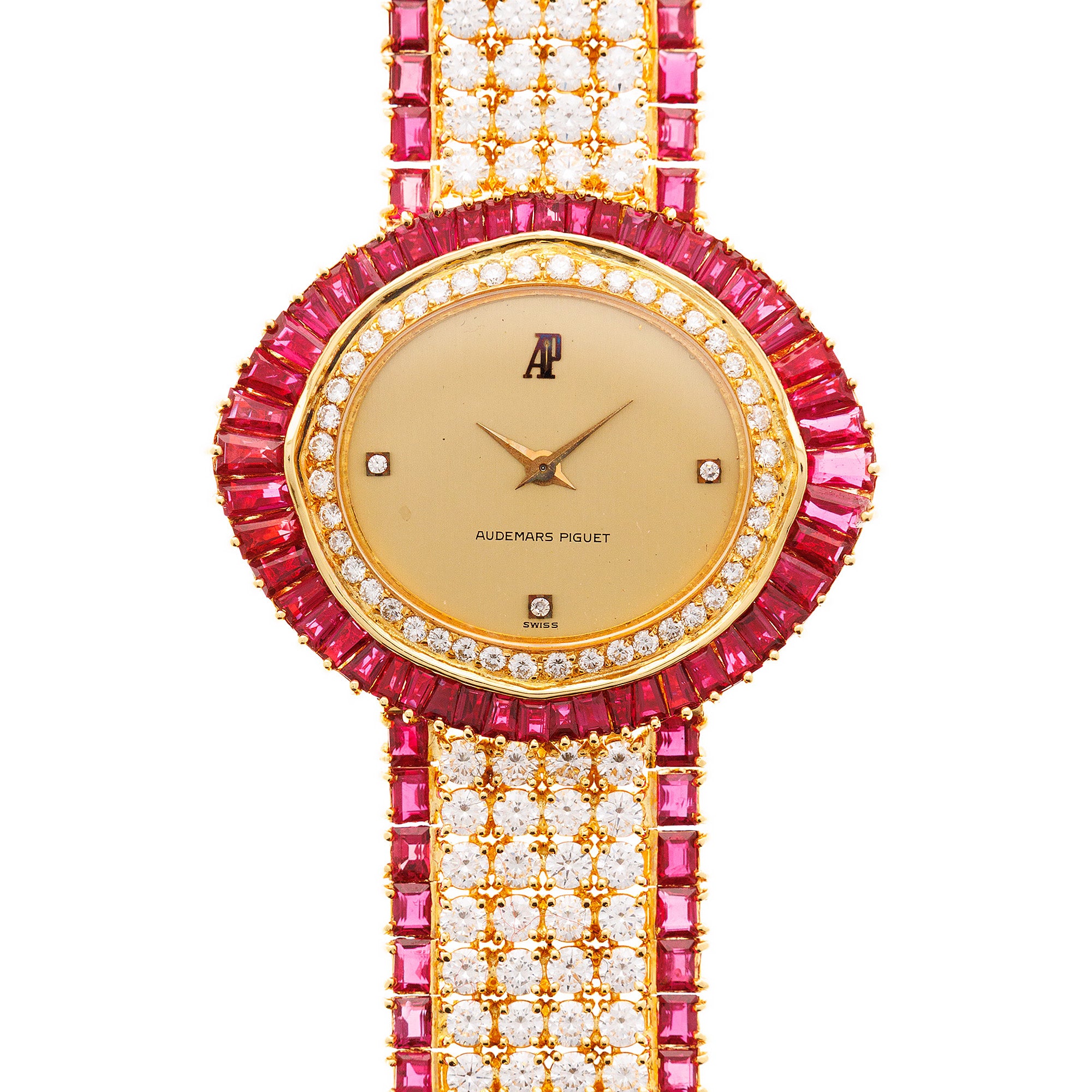 Audemars Piguet Yellow Gold Ruby & Diamond Watch