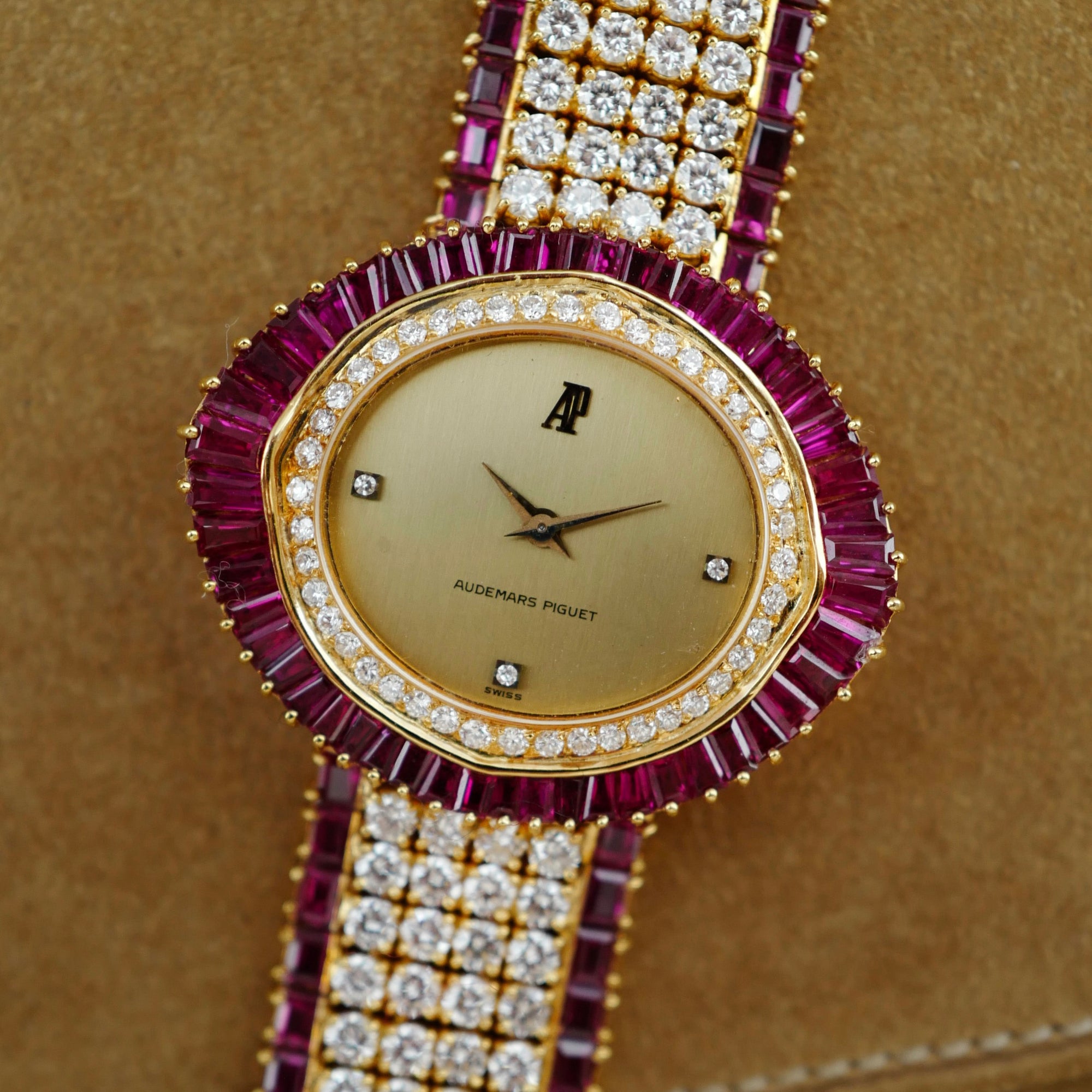 Audemars Piguet Yellow Gold Ruby & Diamond Watch
