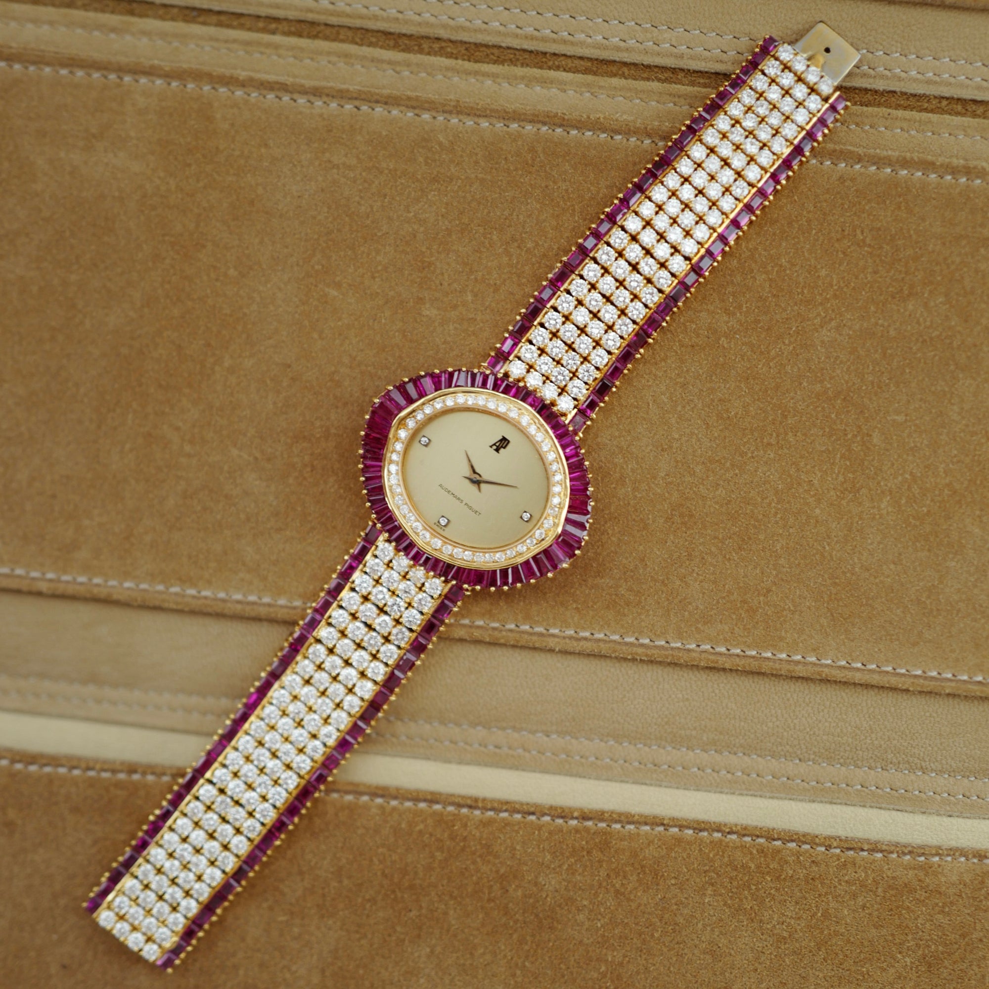 Audemars Piguet Yellow Gold Ruby & Diamond Watch