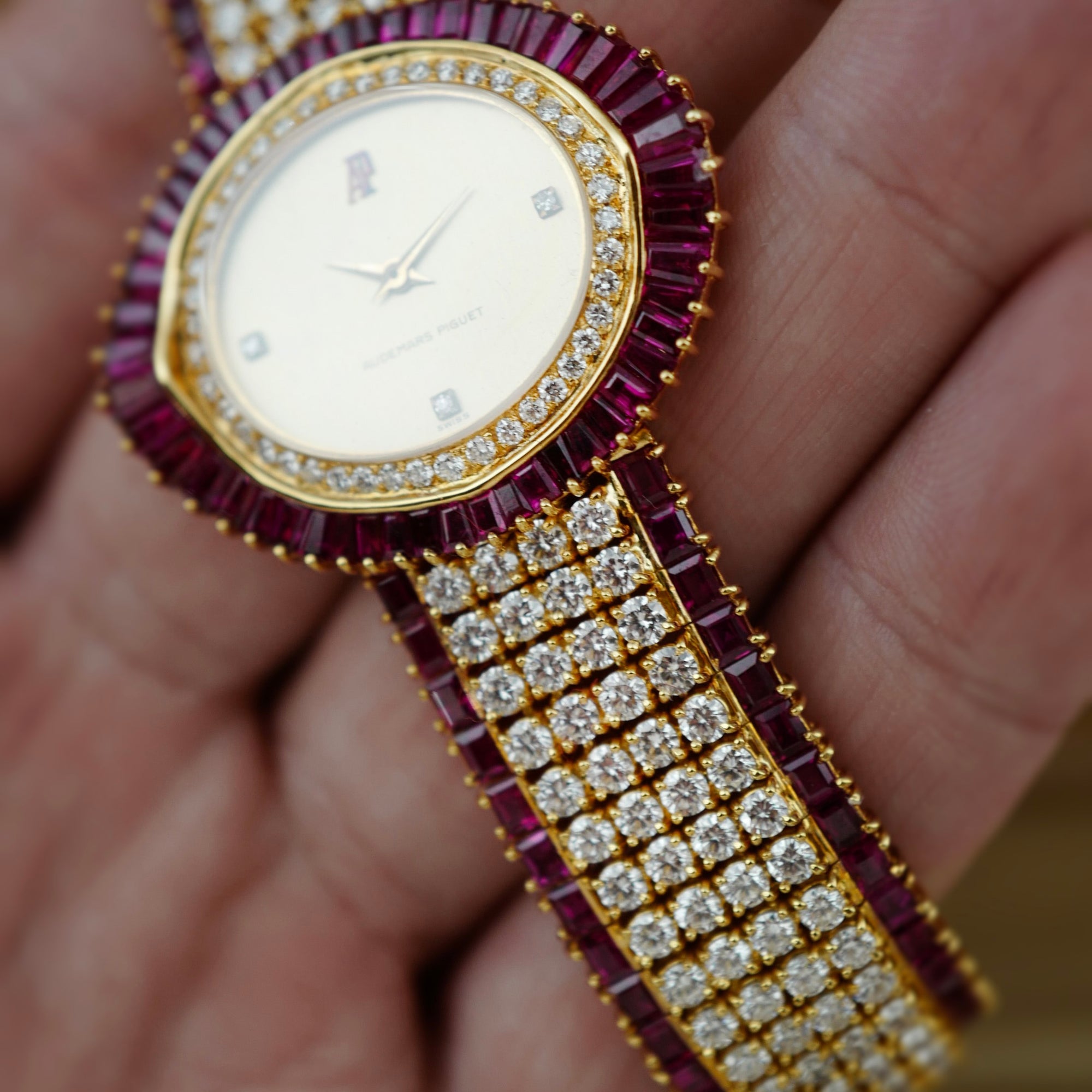 Audemars Piguet Yellow Gold Ruby & Diamond Watch