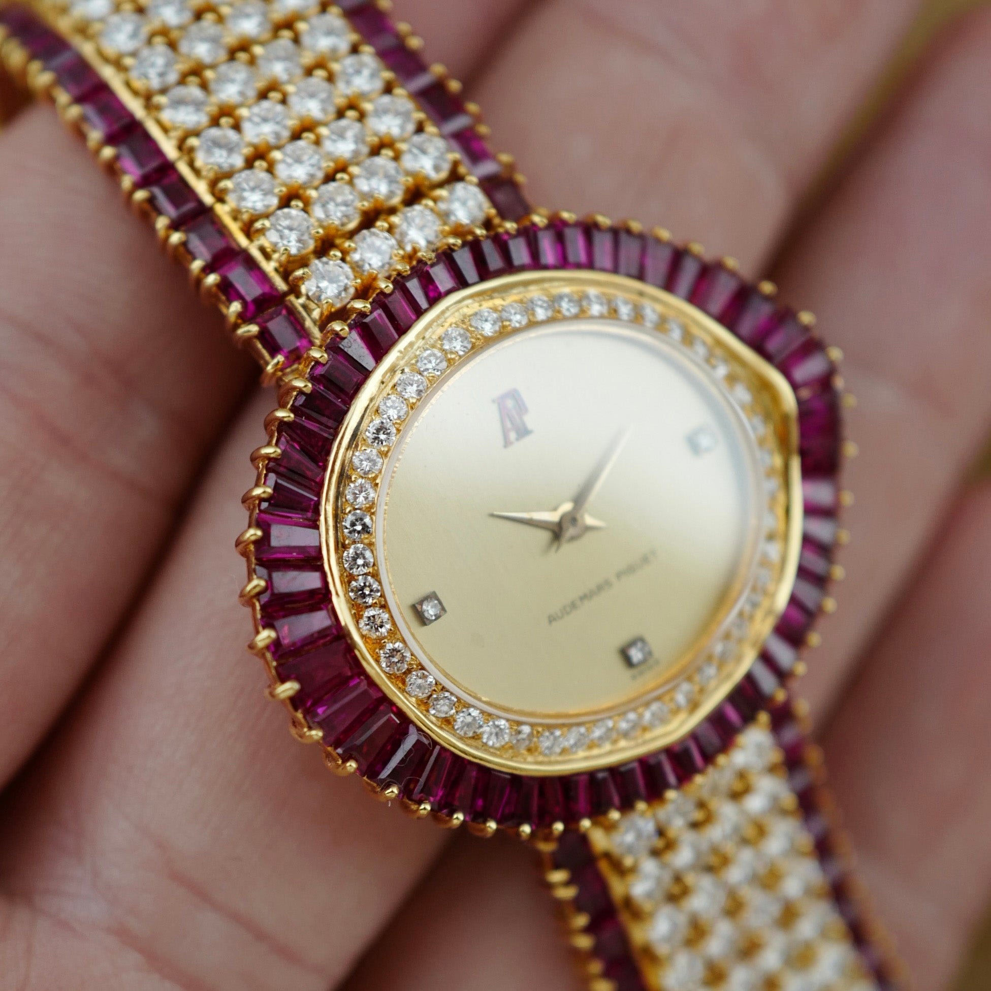 Audemars Piguet Yellow Gold Ruby & Diamond Watch