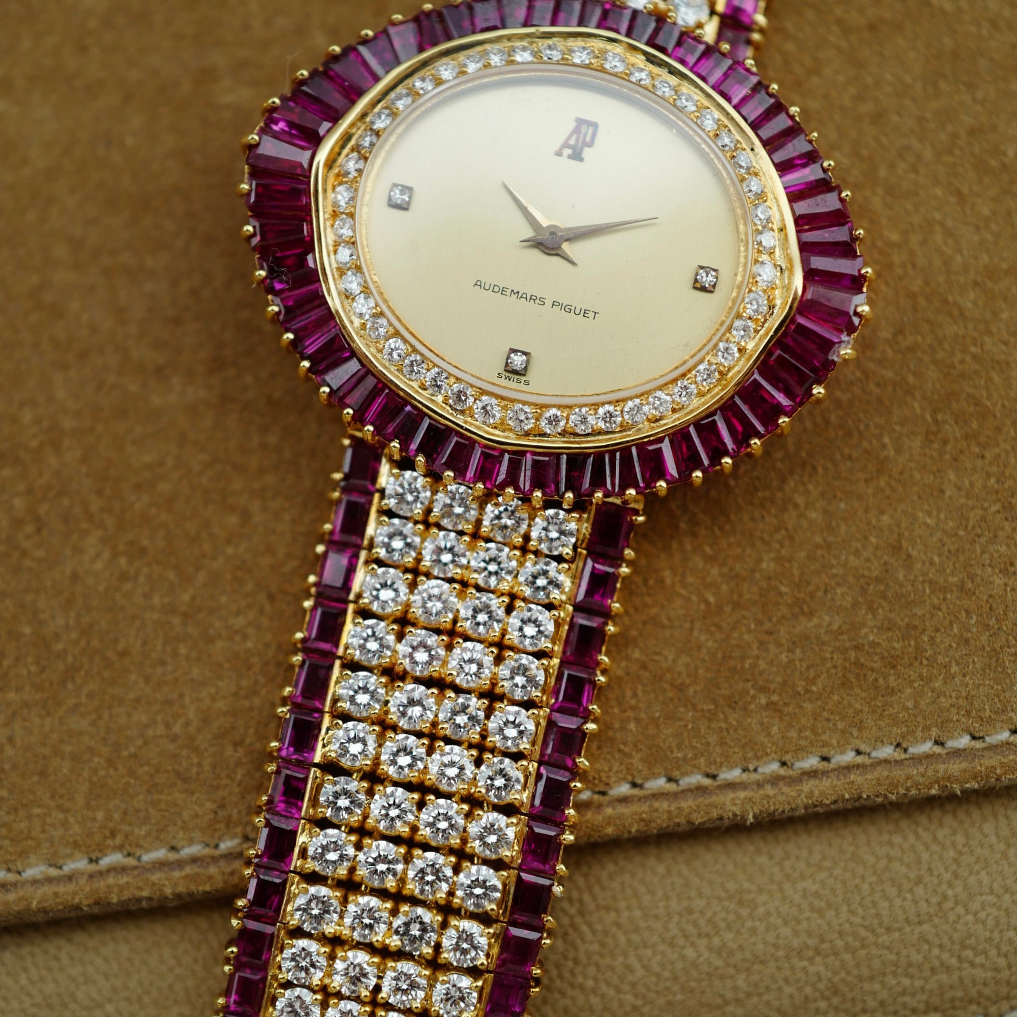 Audemars Piguet Yellow Gold Ruby & Diamond Watch