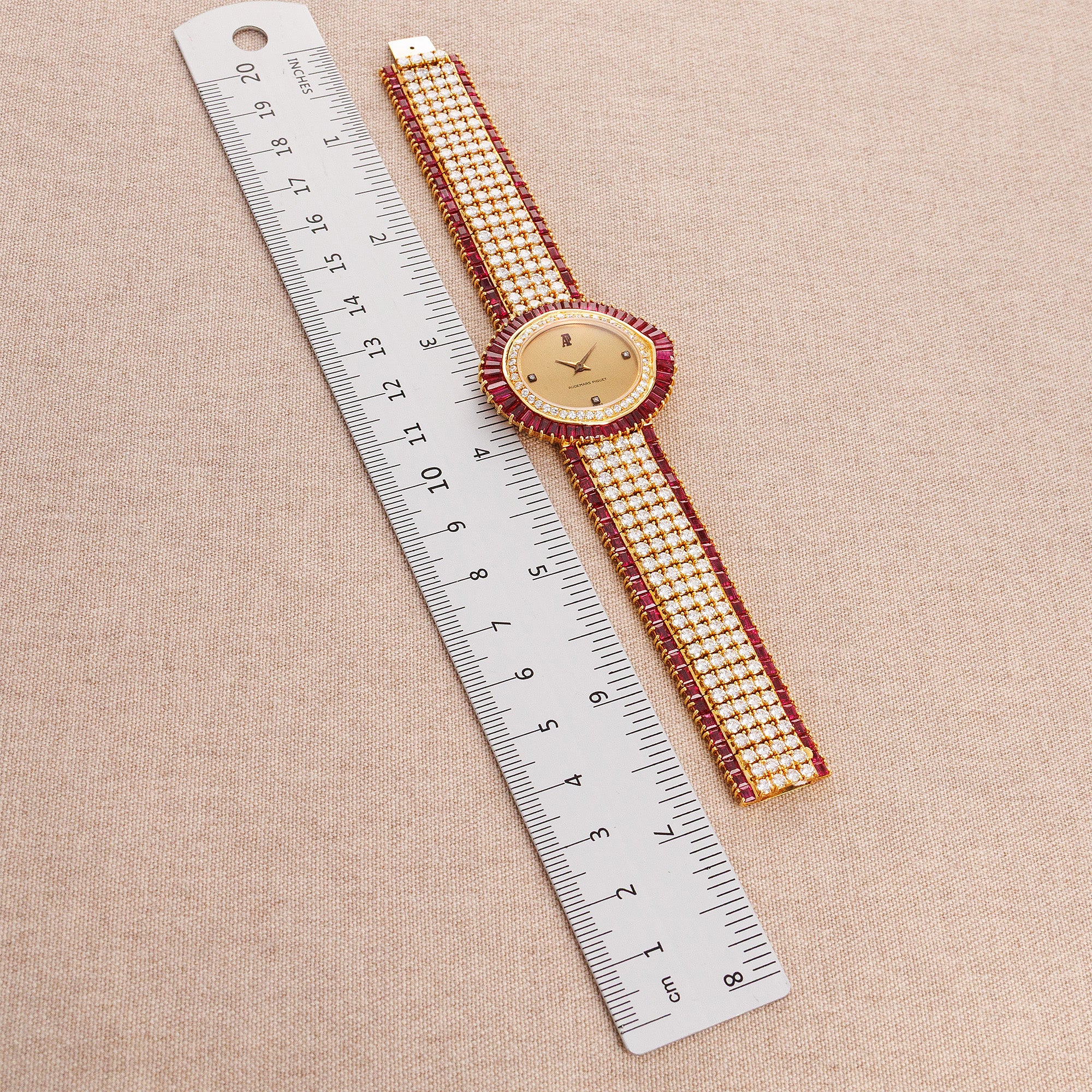 Audemars Piguet Yellow Gold Ruby & Diamond Watch