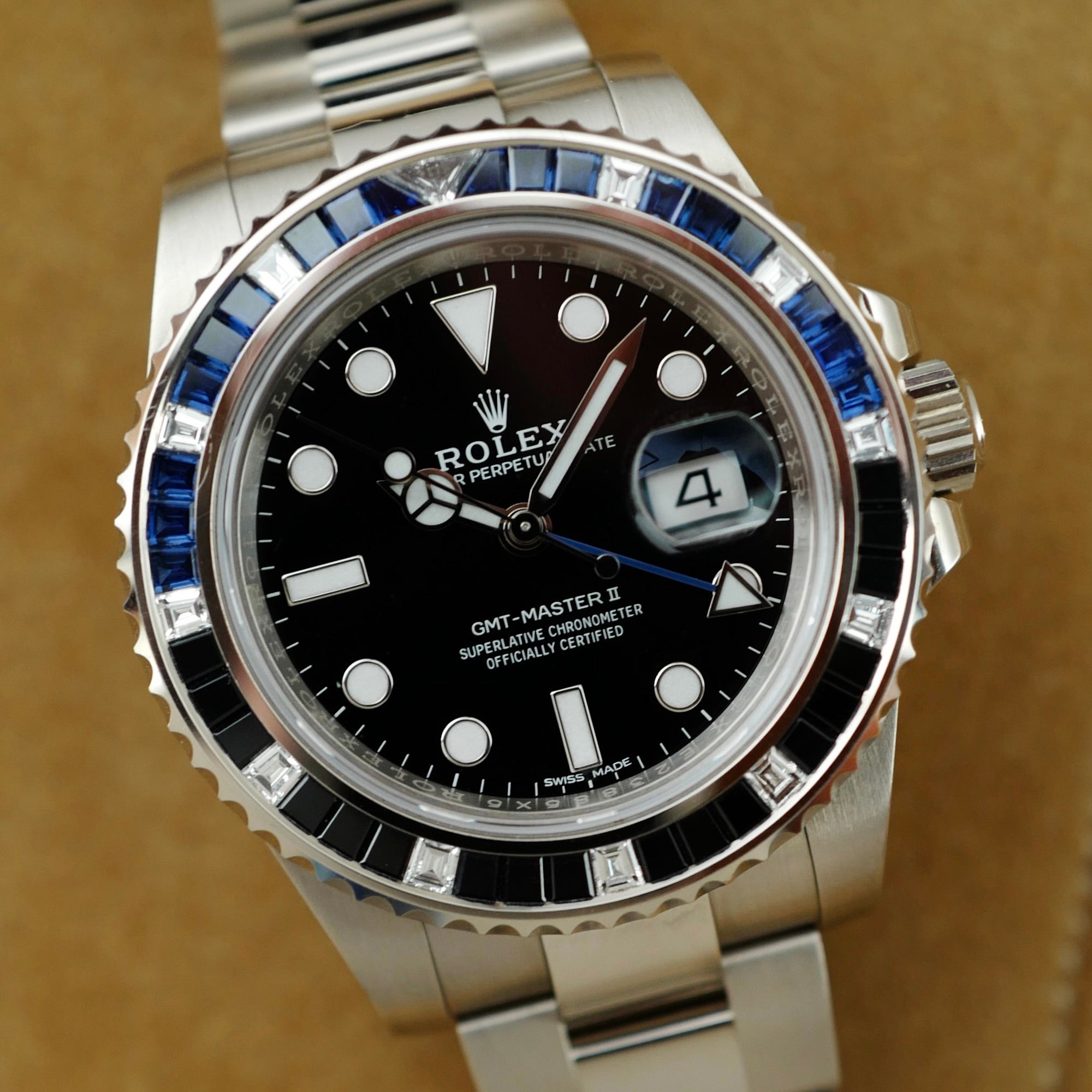 Rolex - Rolex White Gold Bruce Wayne GMT-Master Diamond & Sapphire Watch Ref. 116749 - The Keystone Watches