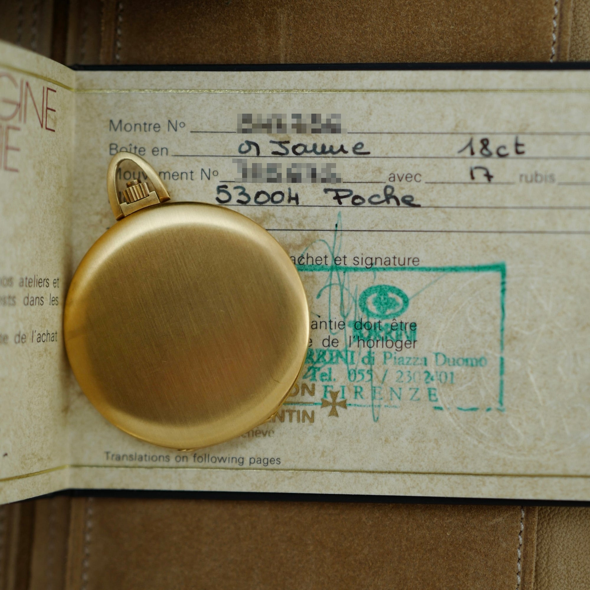 Vacheron Constantin - Vacheron Constantin Yellow Gold Pocket Watch with Original Box and Warranty - The Keystone Watches