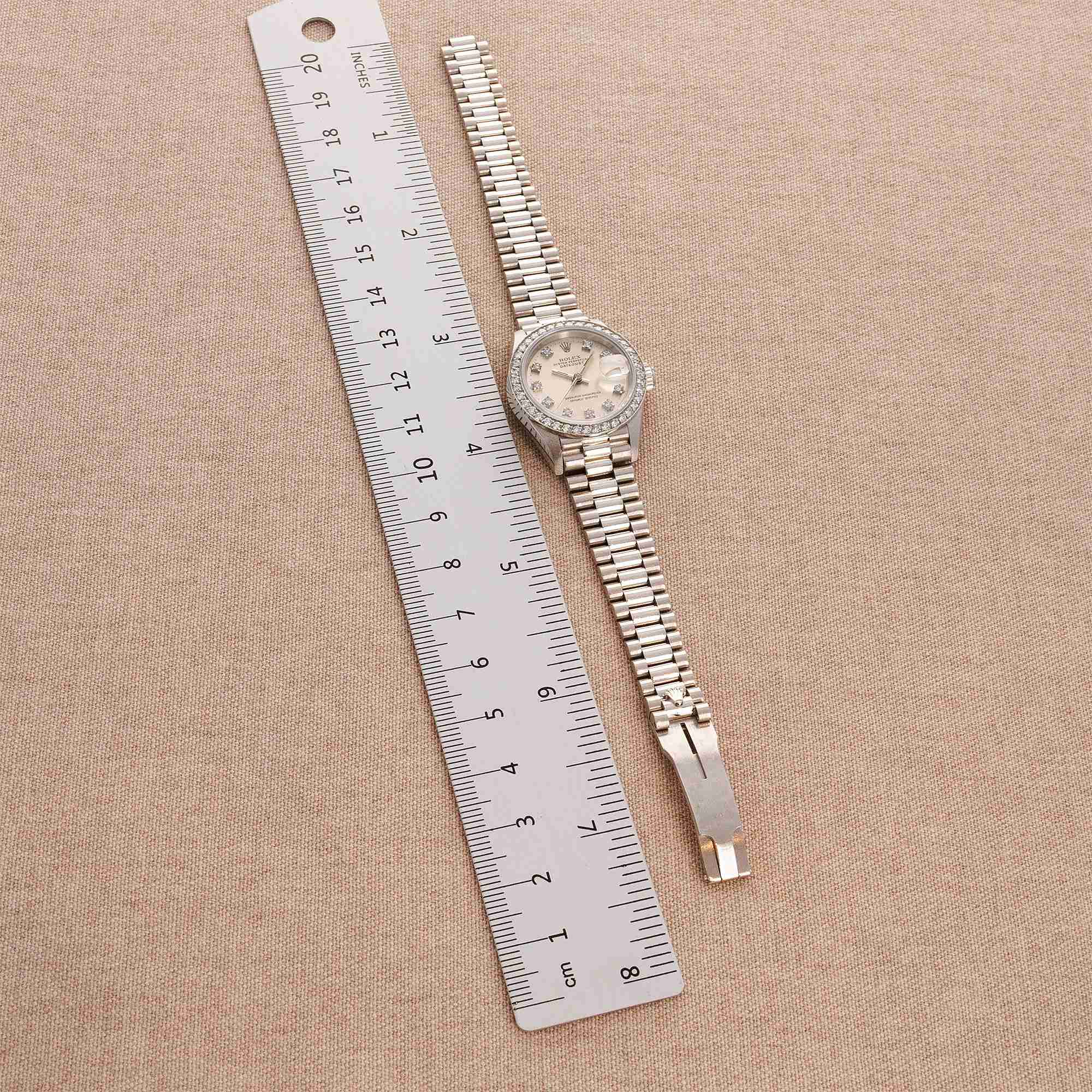 Rolex Platinum Ladies Datejust Diamond Ref. 69136