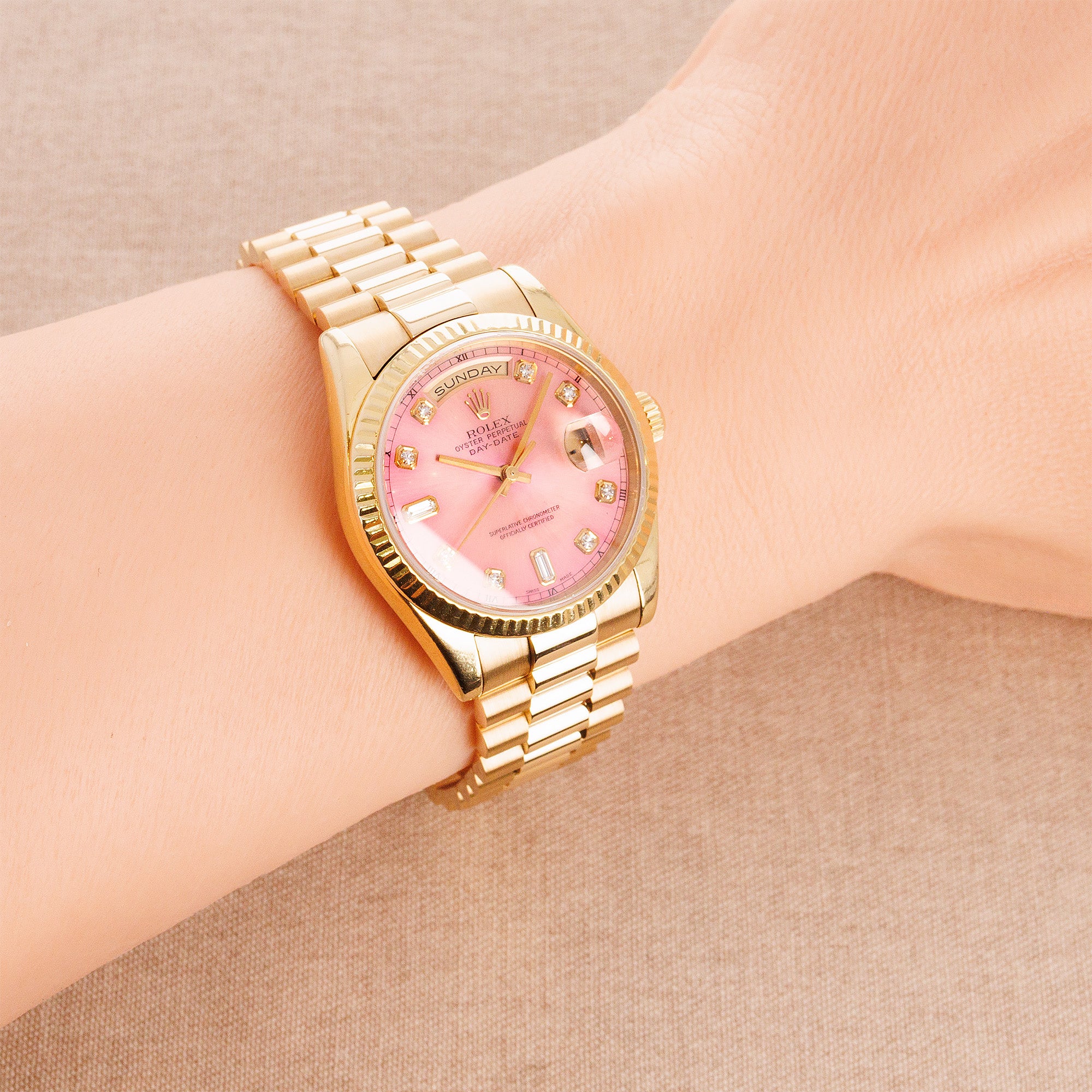 Rolex Yellow Gold Day Date Ref. 118238 with Tropical Dial