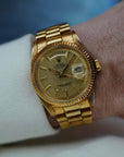 Rolex - Rolex Yellow Gold Day-Date Ref. 1803 with Linen Dial and Patina (New Arrival) - The Keystone Watches