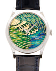 Patek Philippe Platinum Handcraft Calatrava Ref. 5077P with Peacock or Pheasant Dial