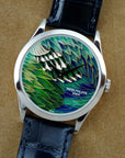 Patek Philippe Platinum Handcraft Calatrava Ref. 5077P with Peacock or Pheasant Dial
