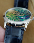 Patek Philippe Platinum Handcraft Calatrava Ref. 5077P with Peacock or Pheasant Dial