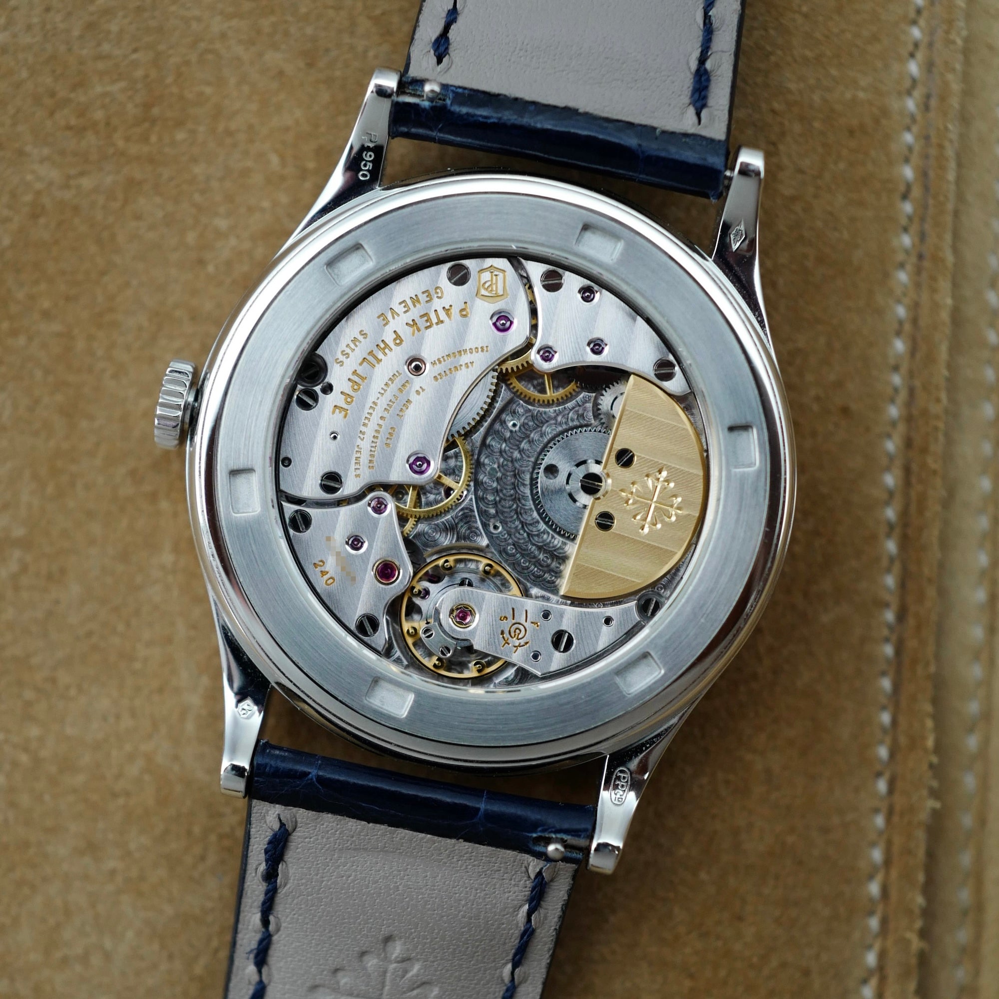 Patek Philippe Platinum Handcraft Calatrava Ref. 5077P with Peacock or Pheasant Dial