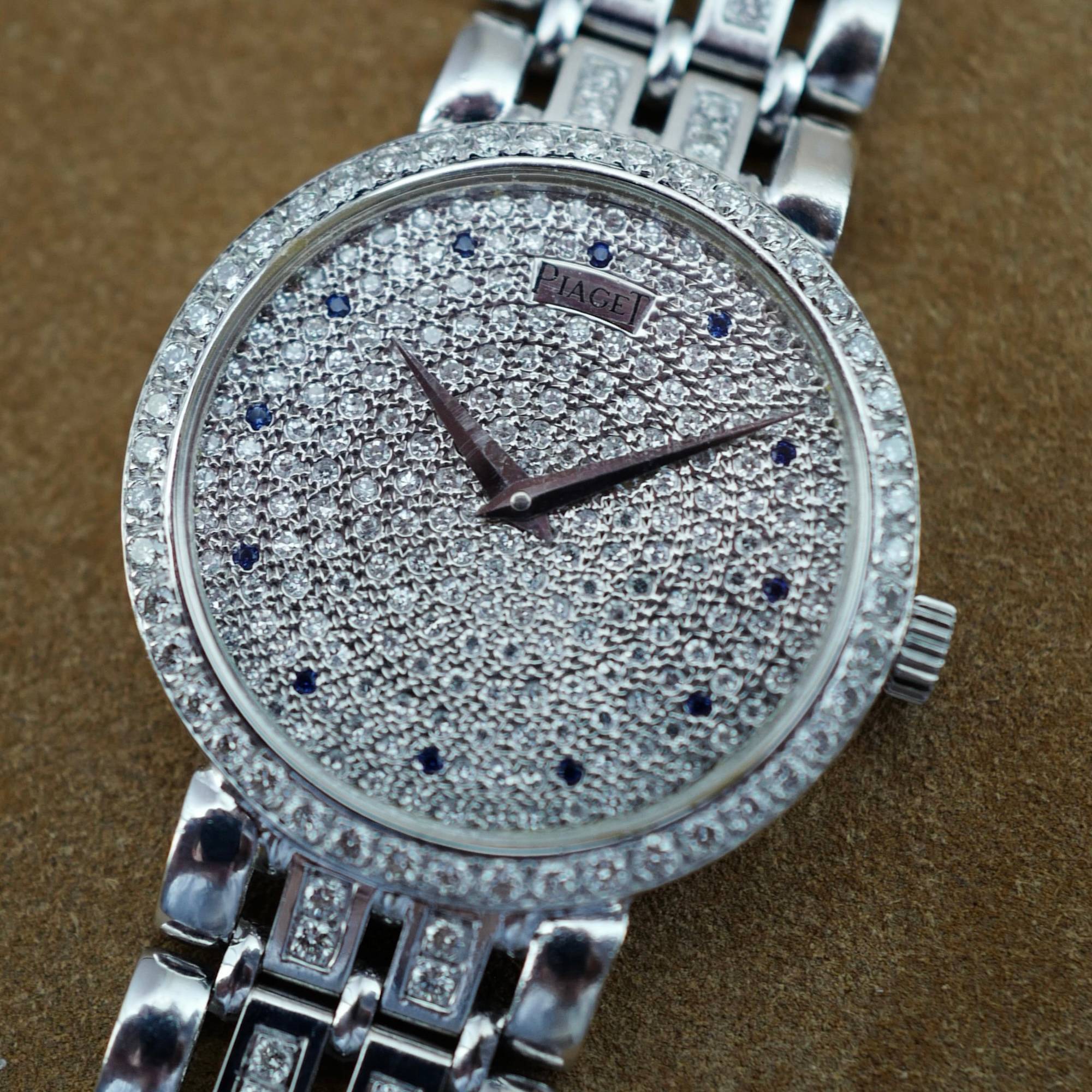 Piaget White Gold Altiplano Ref. 90122 with Diamonds and Sapphires (New Arrival)
