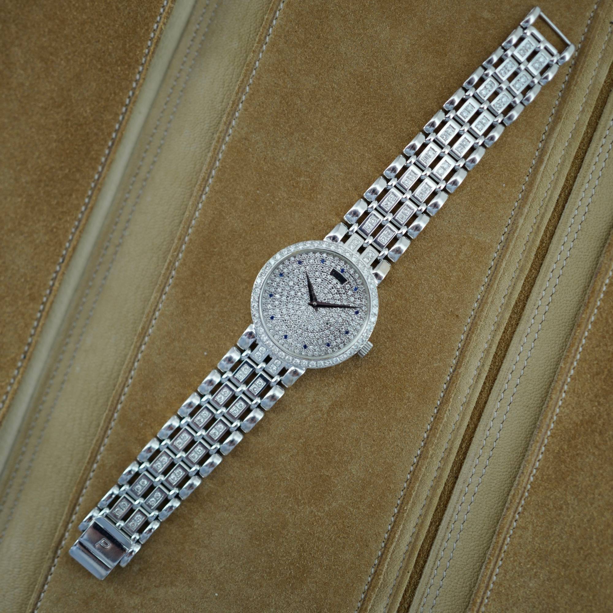 Piaget White Gold Altiplano Ref. 90122 with Diamonds and Sapphires (New Arrival)
