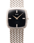 Piaget White Gold Mechanical Watch Ref. 9771D2 with Onyx and Diamond