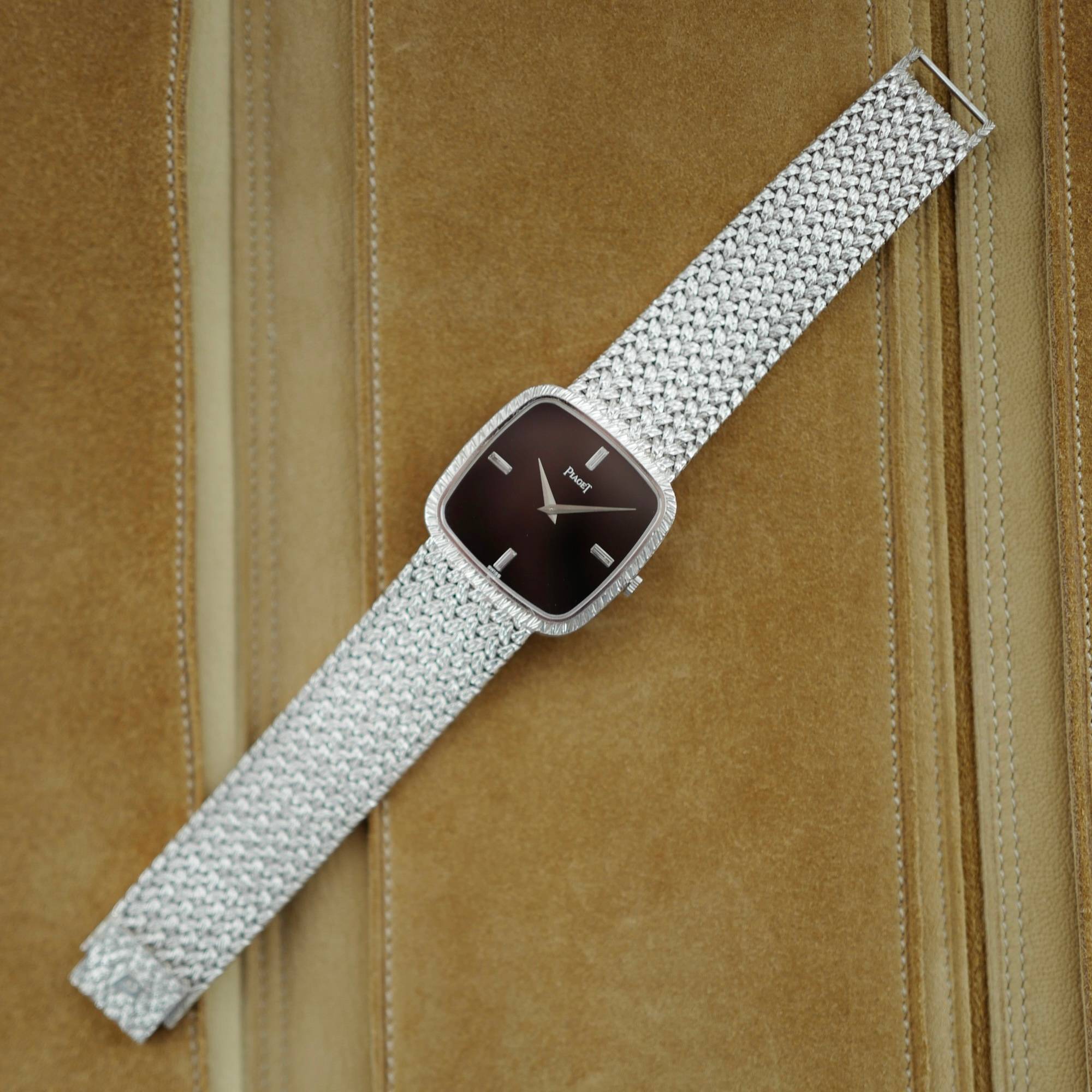 Piaget White Gold Mechanical Watch Ref. 9771D2 with Onyx and Diamond