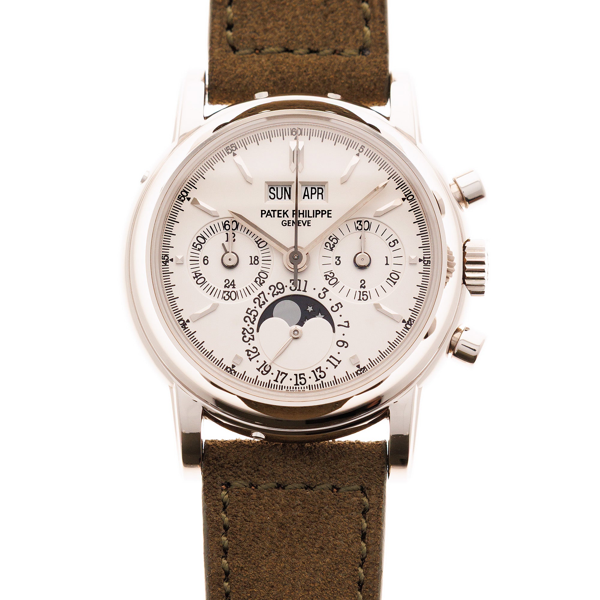 Patek Philippe - Patek Philippe White Gold Perpetual Calendar Chronograph Ref. 3970 (New Arrival) - The Keystone Watches