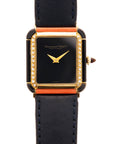 IWC Yellow Gold, Onyx, Coral and Diamond Vintage Watch