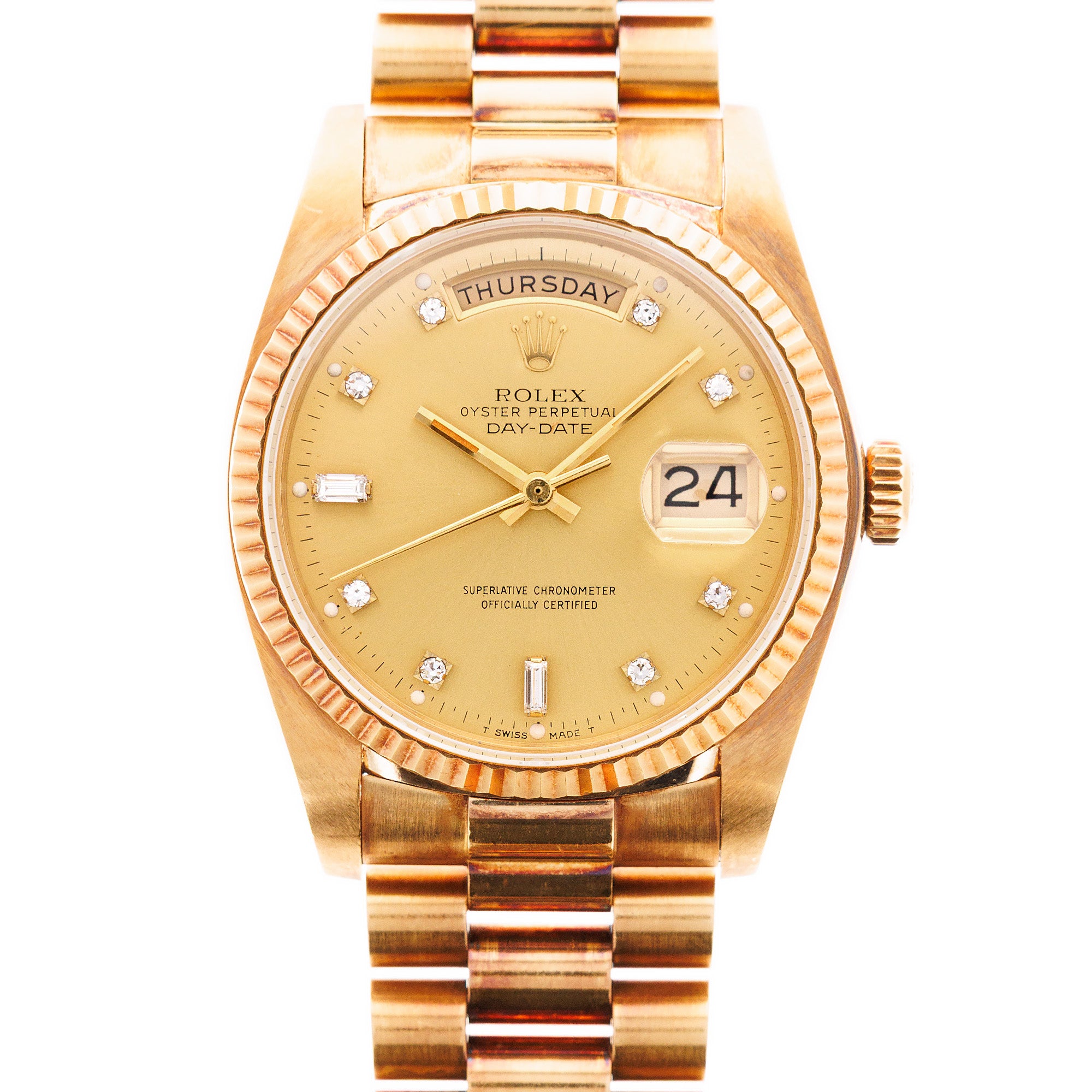 Rolex - Rolex Yellow Gold Day-Date Ref. 18038 in Outstanding Condition with Original Warranty - The Keystone Watches