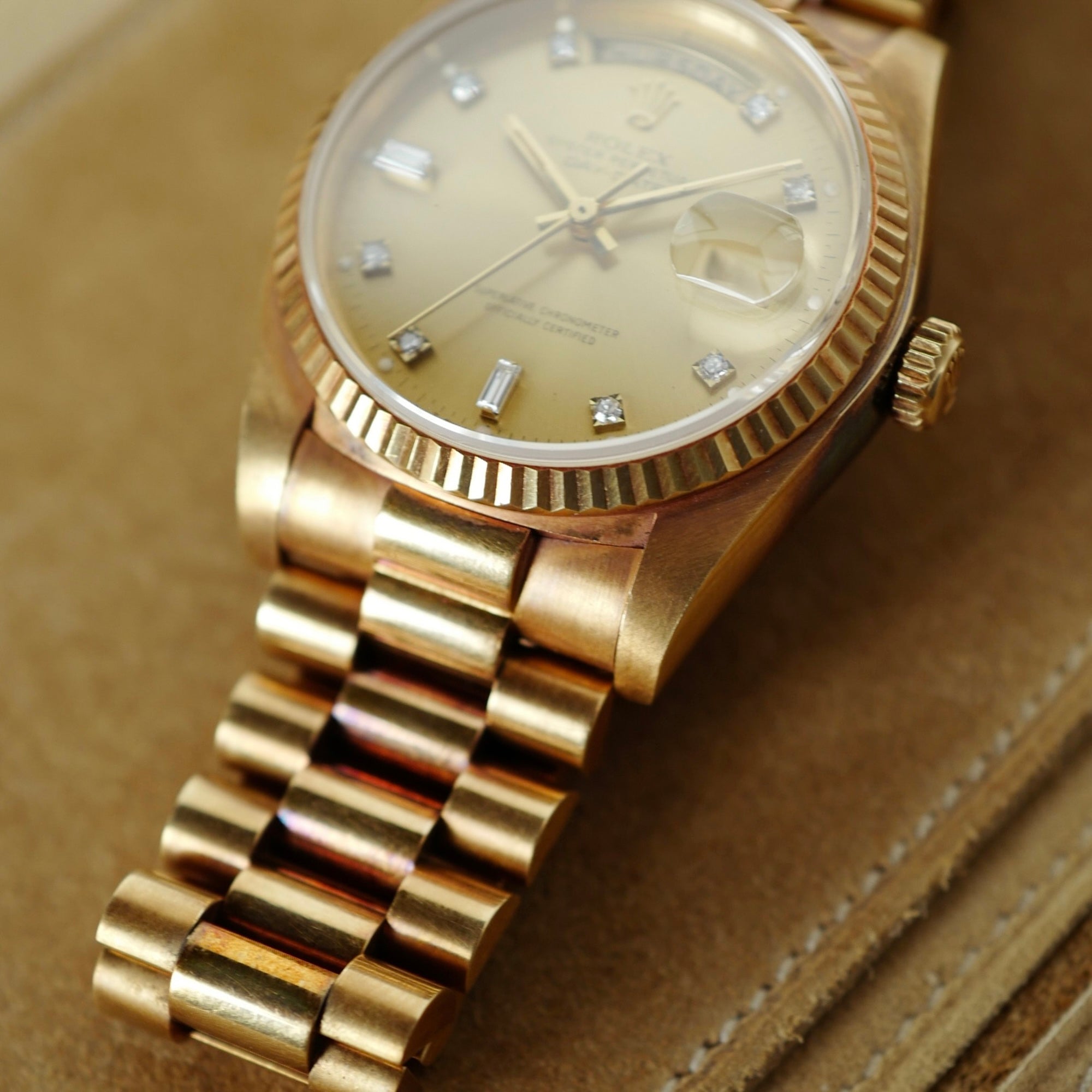 Rolex - Rolex Yellow Gold Day-Date Ref. 18038 in Outstanding Condition with Original Warranty - The Keystone Watches