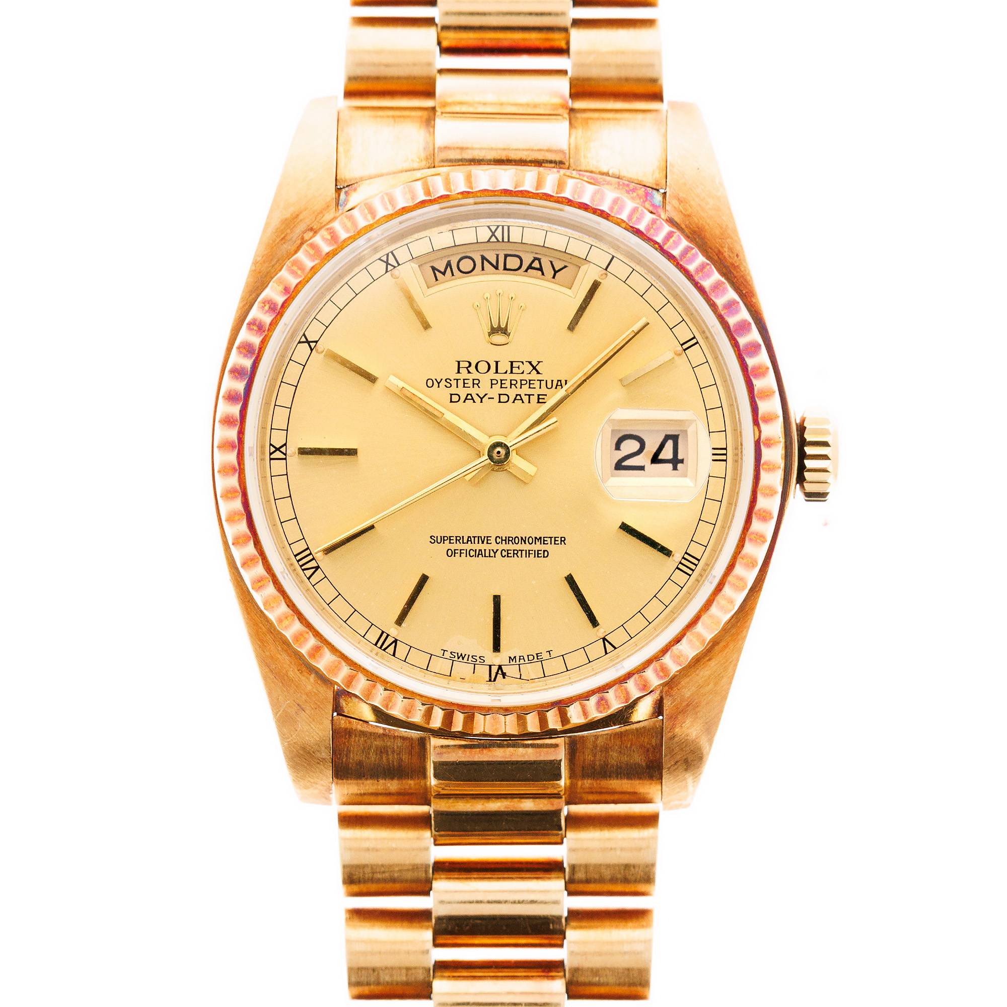 Rolex - Rolex Yellow Gold Day-Date Ref. 18038 with Warm Patina - The Keystone Watches