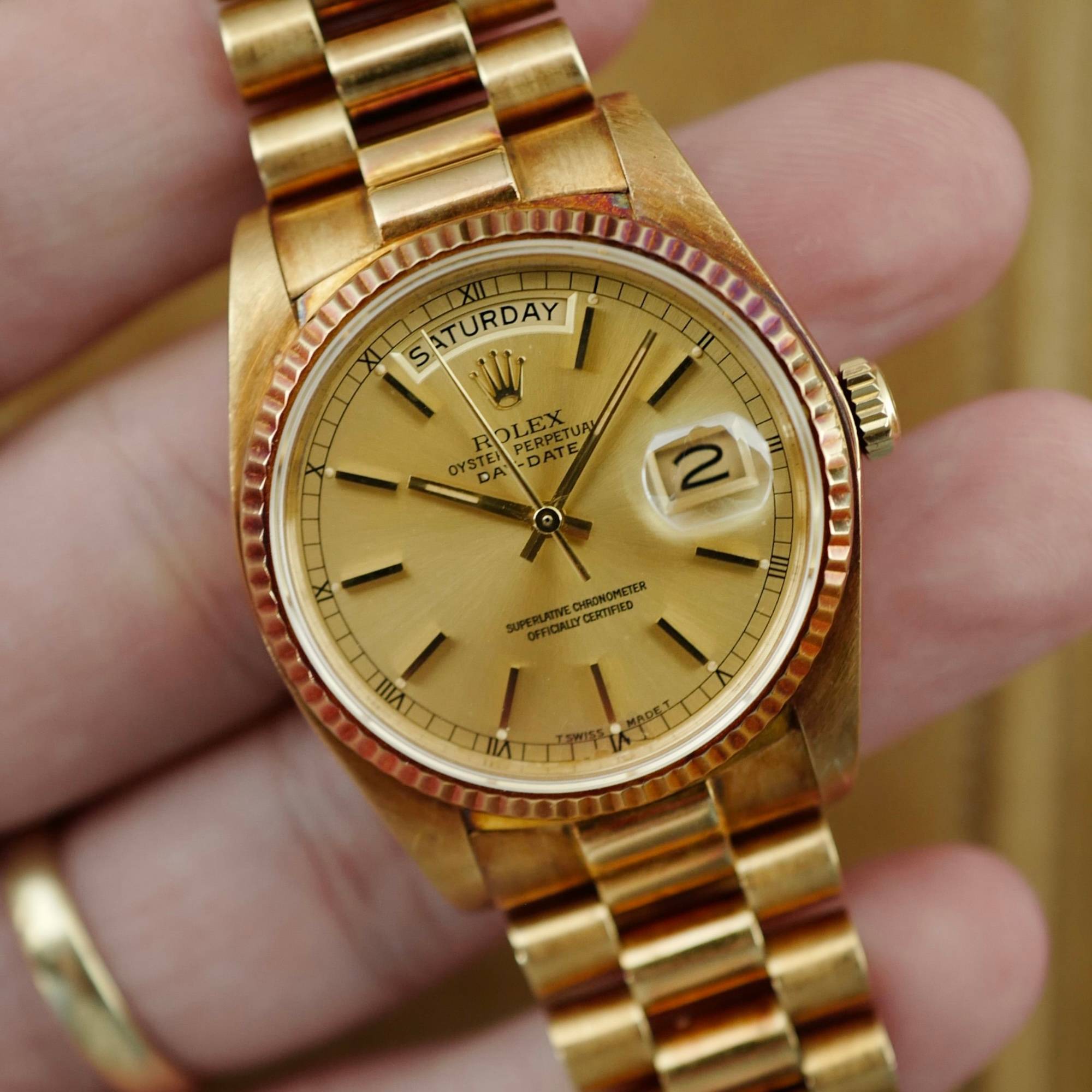 Rolex - Rolex Yellow Gold Day-Date Ref. 18038 with Warm Patina - The Keystone Watches