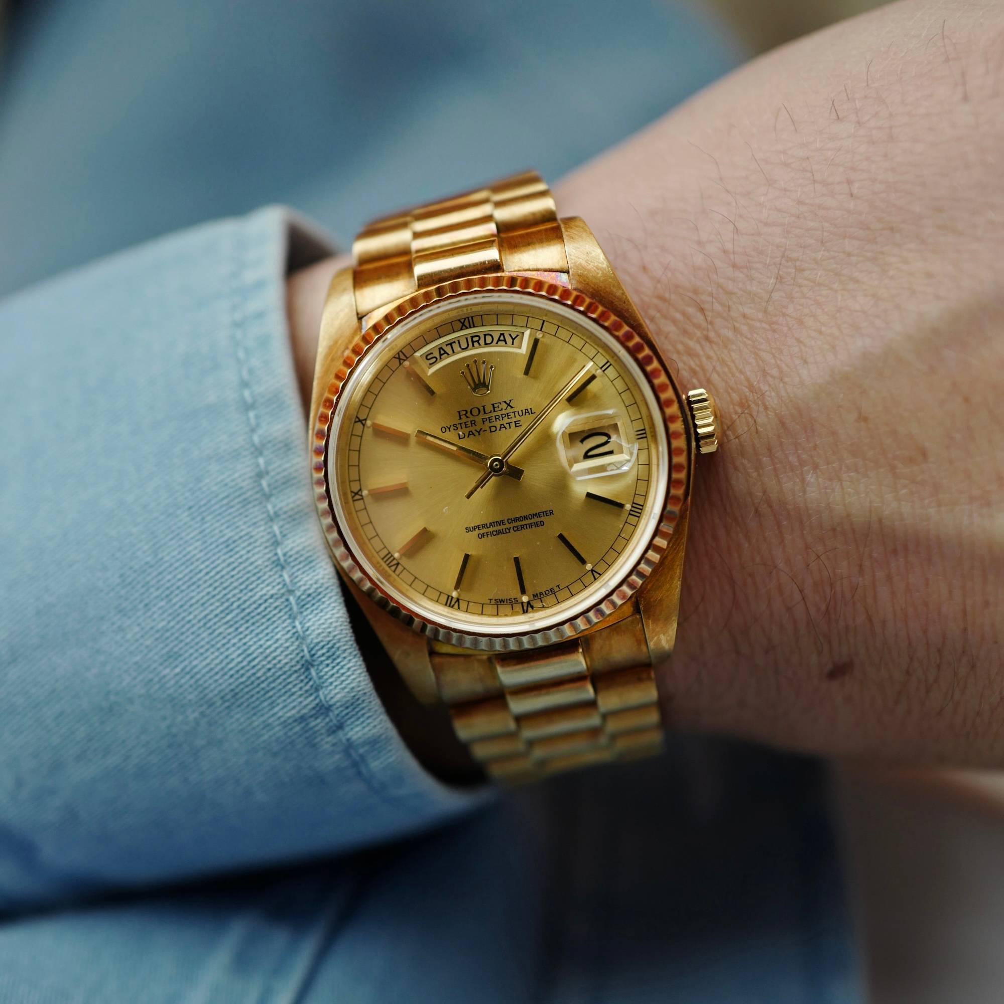 Rolex - Rolex Yellow Gold Day-Date Ref. 18038 with Warm Patina - The Keystone Watches