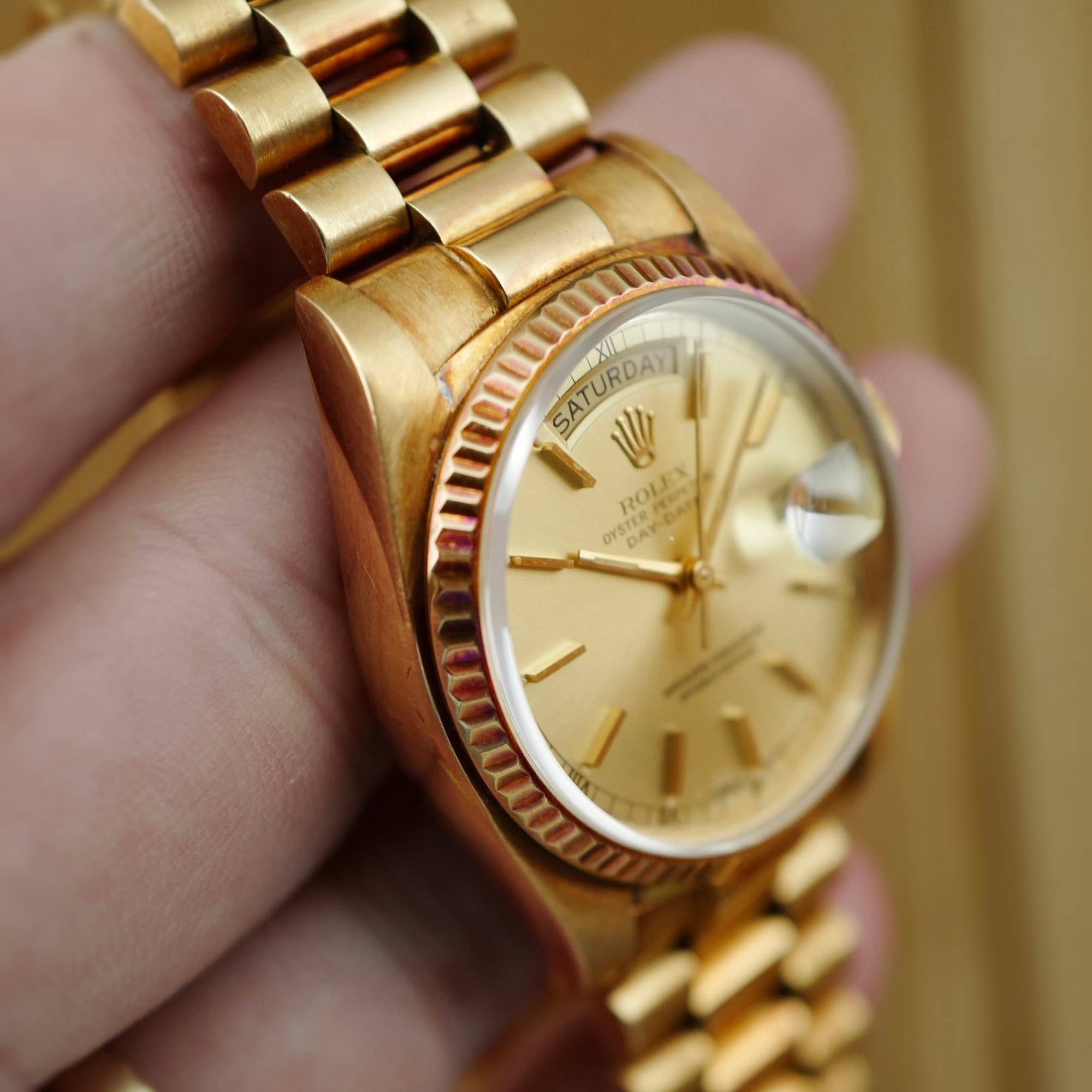 Rolex - Rolex Yellow Gold Day-Date Ref. 18038 with Warm Patina - The Keystone Watches