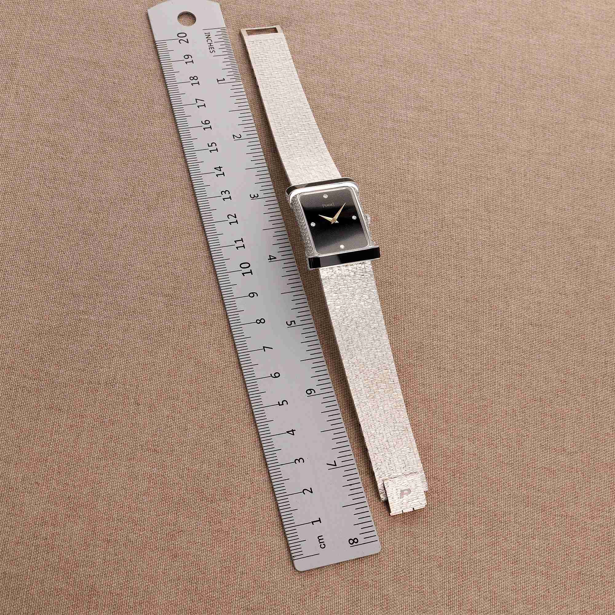 Piaget White Gold Onyx & Diamond Watch