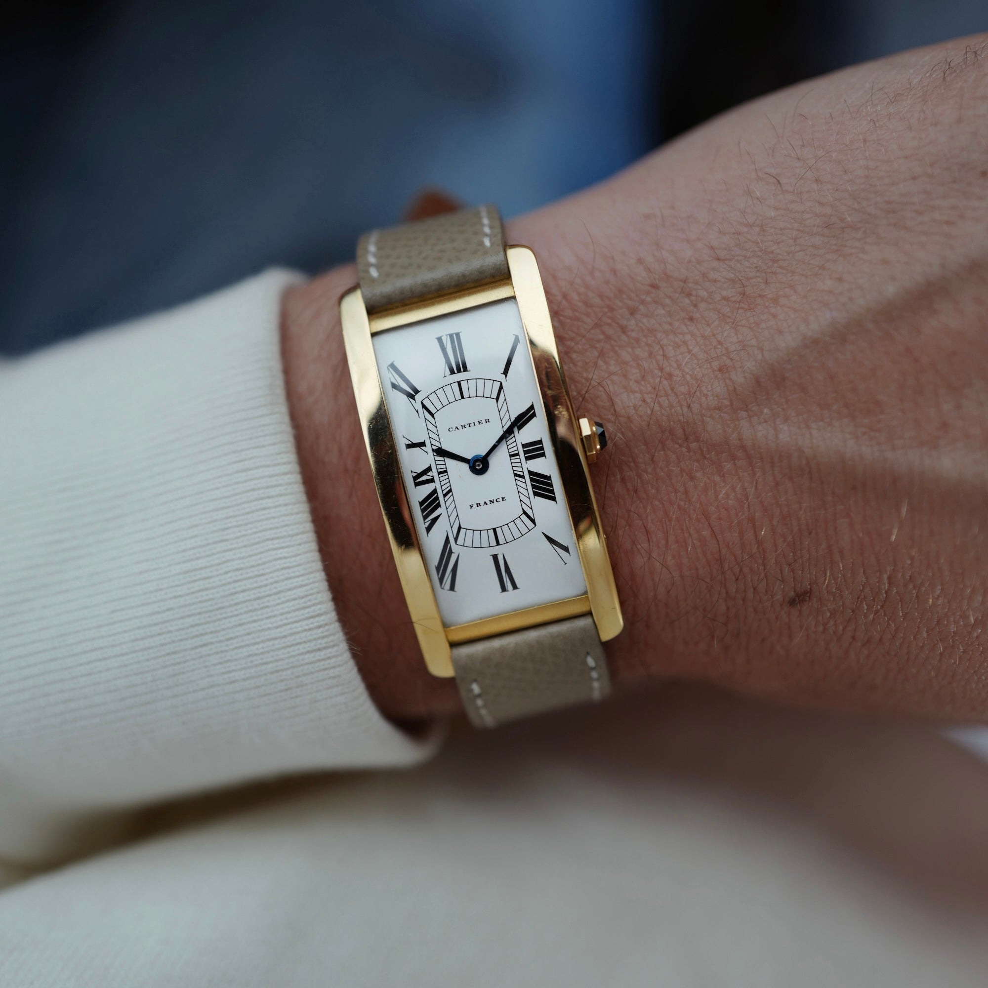Cartier Yellow Gold Large Tank Cintree, Circa 1960s