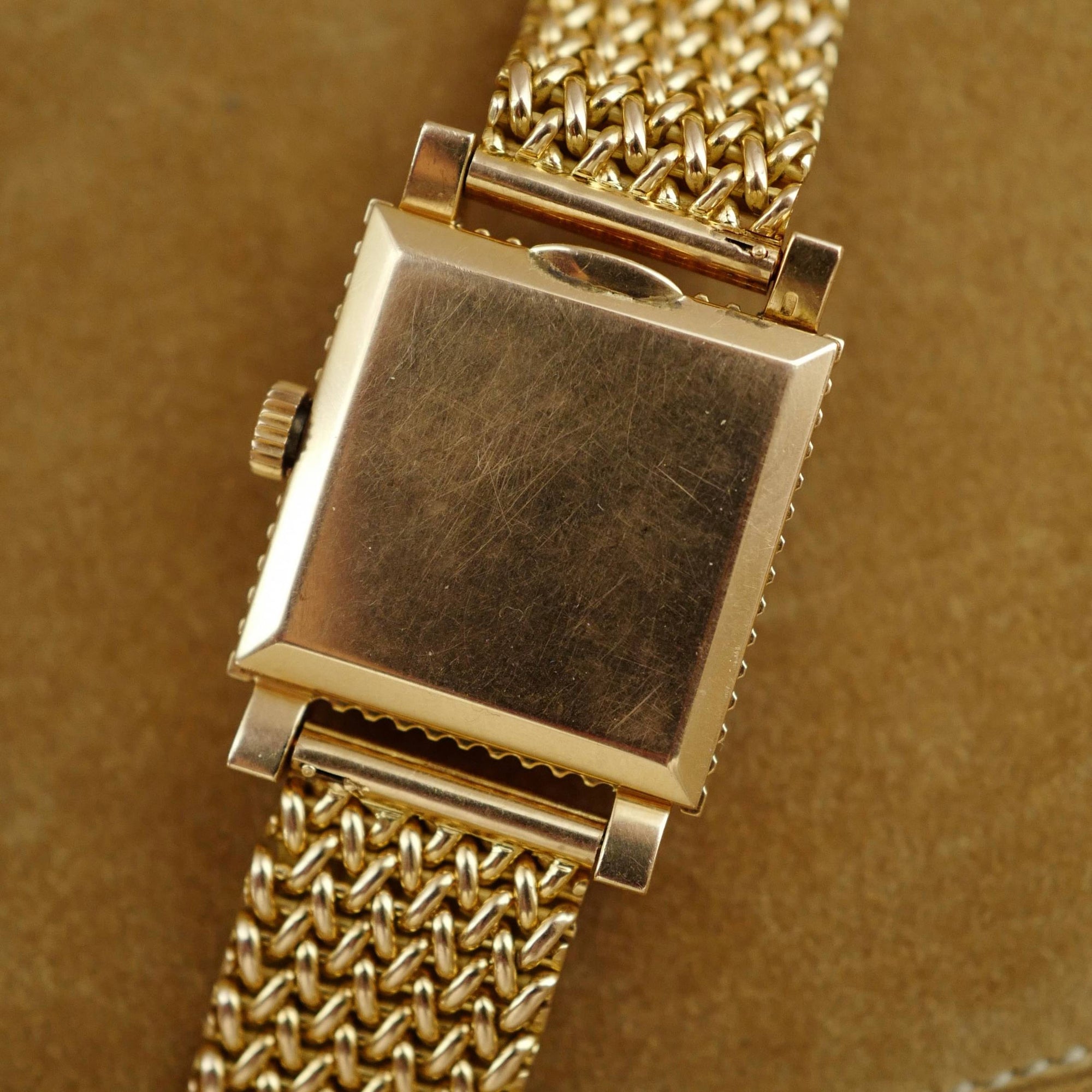 Patek Philippe - Patek Philippe Rose Gold Square Watch Ref. 2472 with Ribbed Fluted Case and Bracelet - The Keystone Watches
