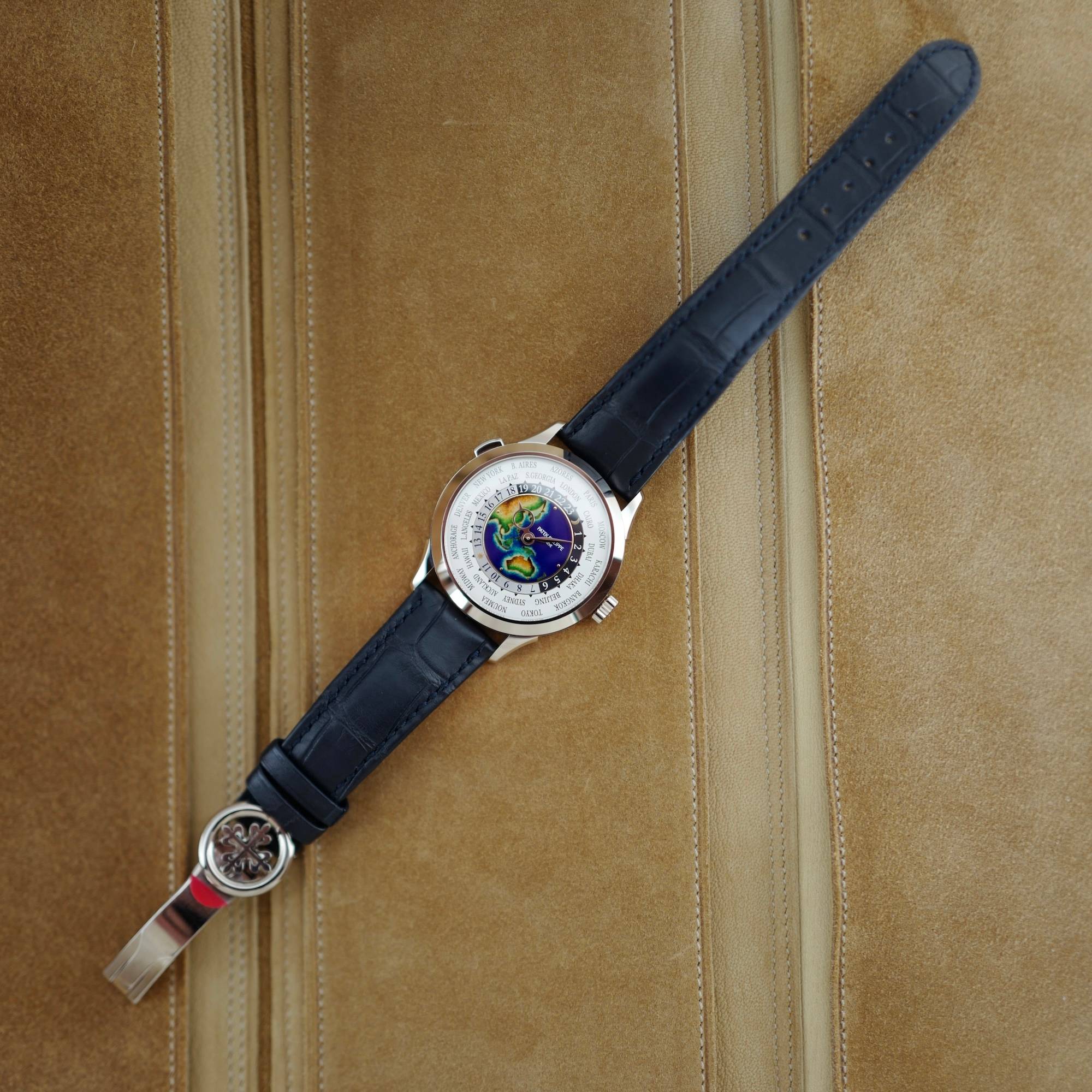 Patek Philippe - Patek Philippe White Gold World Time Enamel Watch Ref. 5231 - The Keystone Watches
