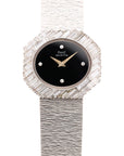 Piaget - Piaget White Gold Large Diagonal Baguette Bezel Watch with Onyx Dial 7334A6 - The Keystone Watches