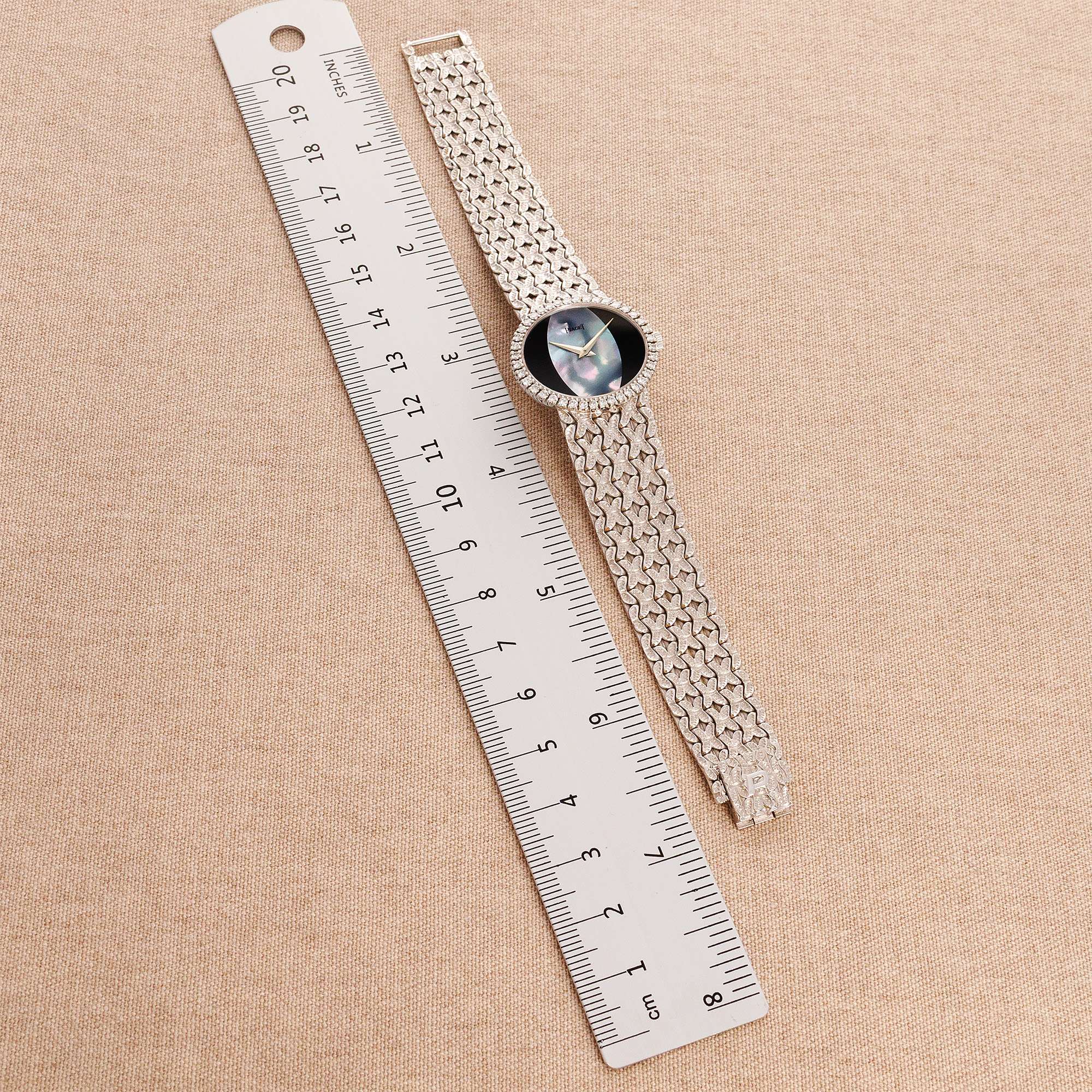 Piaget - Piaget White Gold Watch Ref. 9806 with Onyx & Mother of Pearl - The Keystone Watches