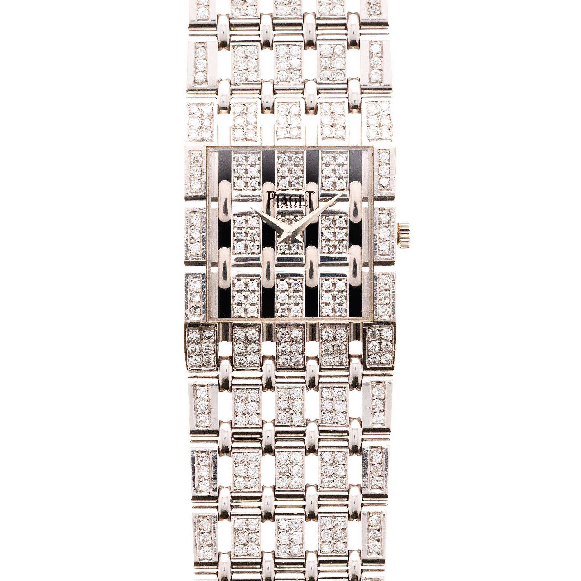 Piaget White Gold Dancer Ref. 80131 with Factory Diamonds on Band