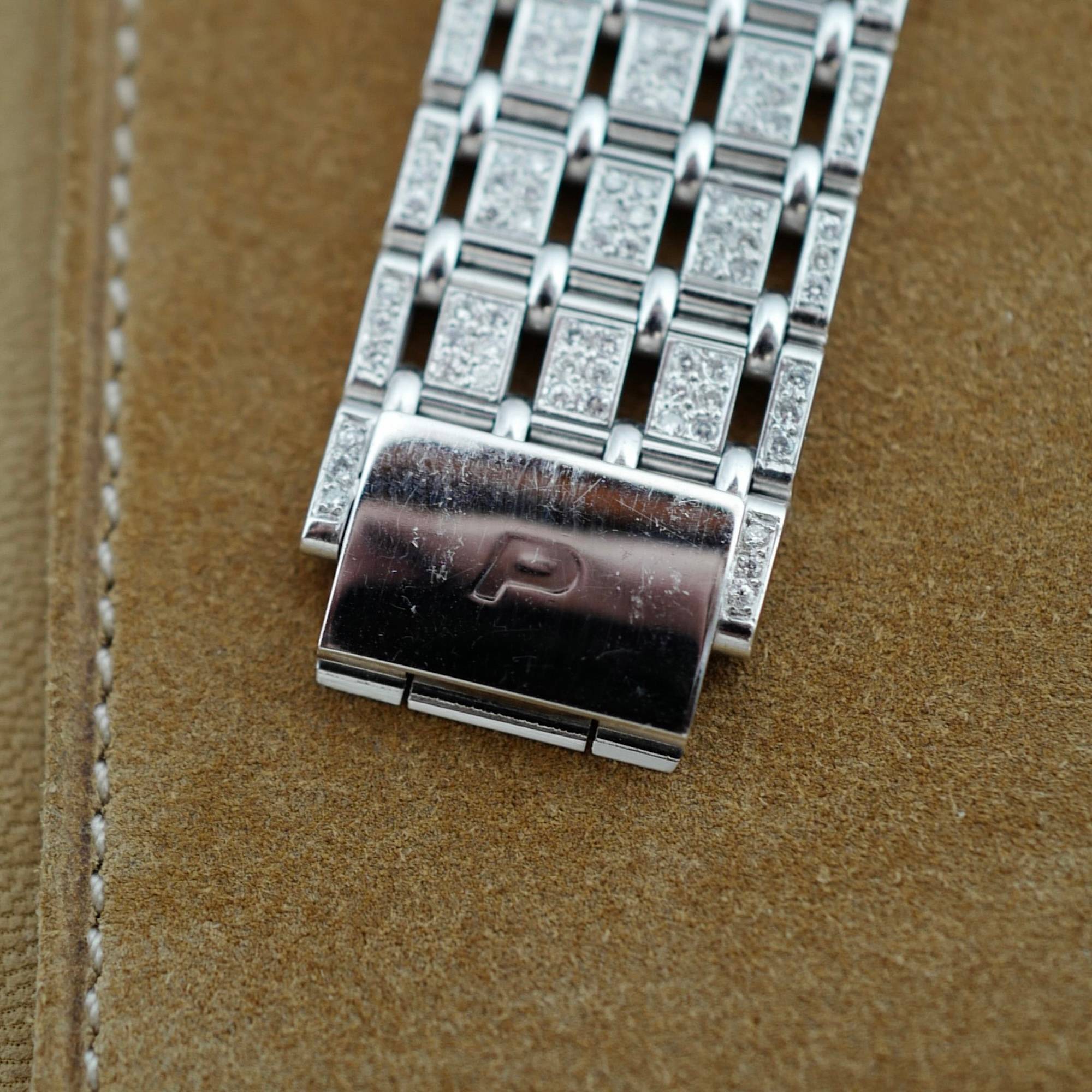 Piaget White Gold Dancer Ref. 80131 with Factory Diamonds on Band