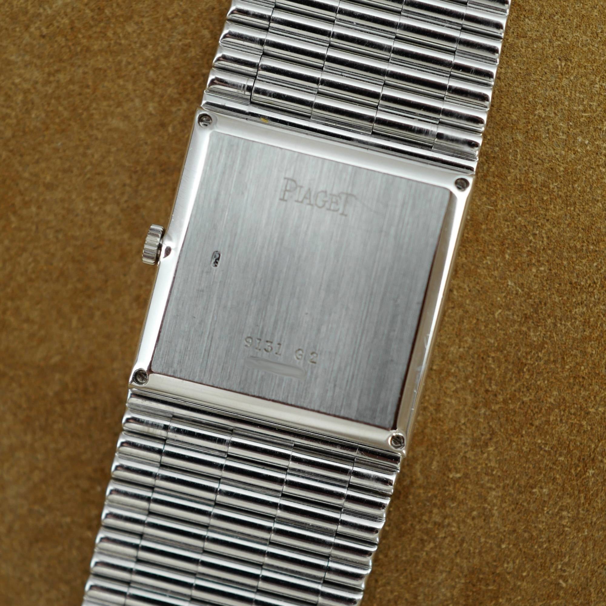 Piaget White Gold Tradition Watch Ref. 9131 with Pave Dial