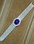 Piaget White Gold Ladies Lapis Dial Diamond Bezel Watch Ref. 9338